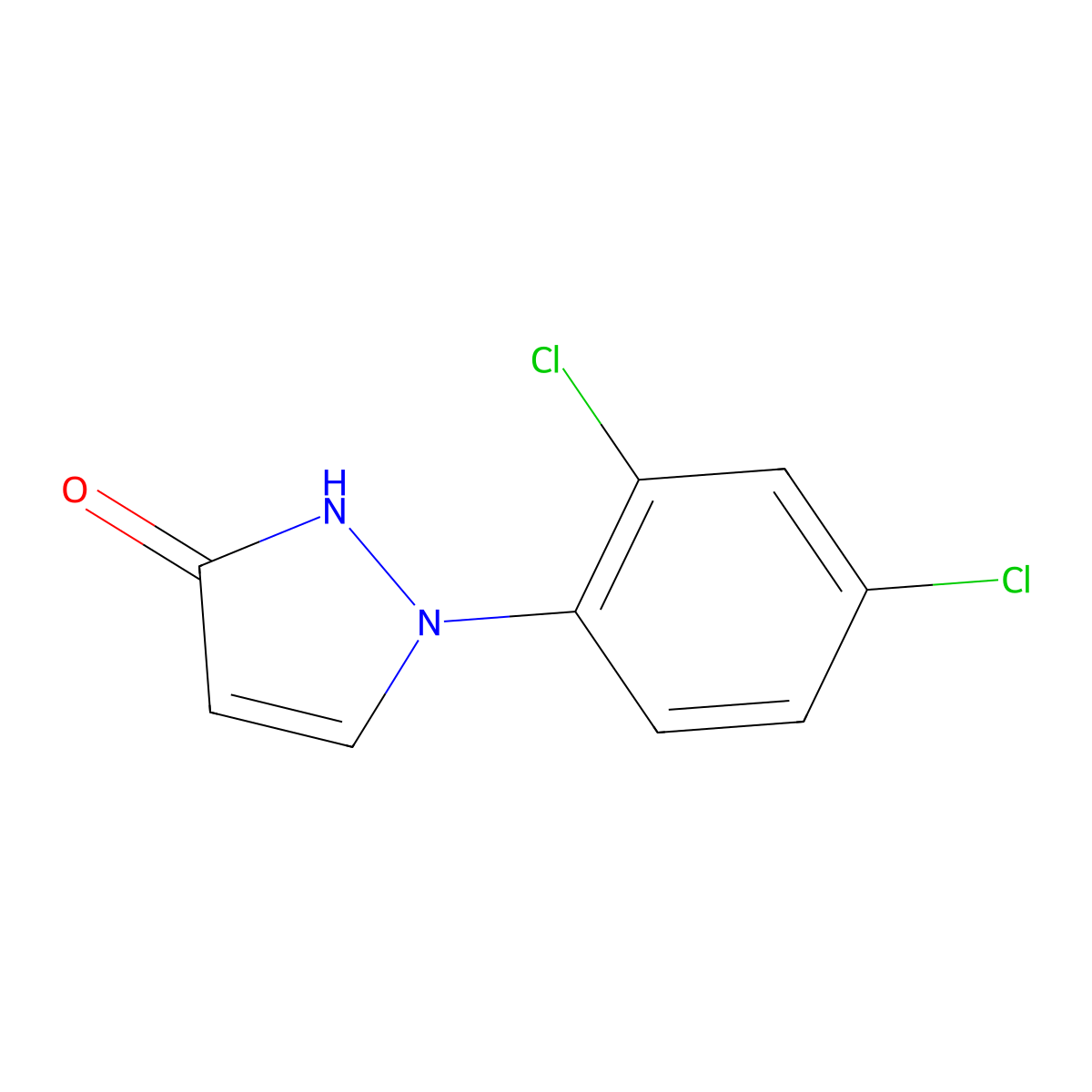 1-(2,4-Dichlorophenyl)-1H-pyrazol-3-ol molecular structure, CAS 184684-32-0