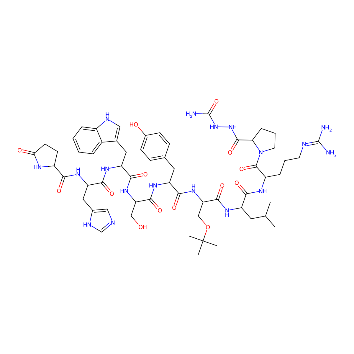 (Ser(tBu)6,Azagly10)-LHRH molecular structure, CAS 184686-52-0