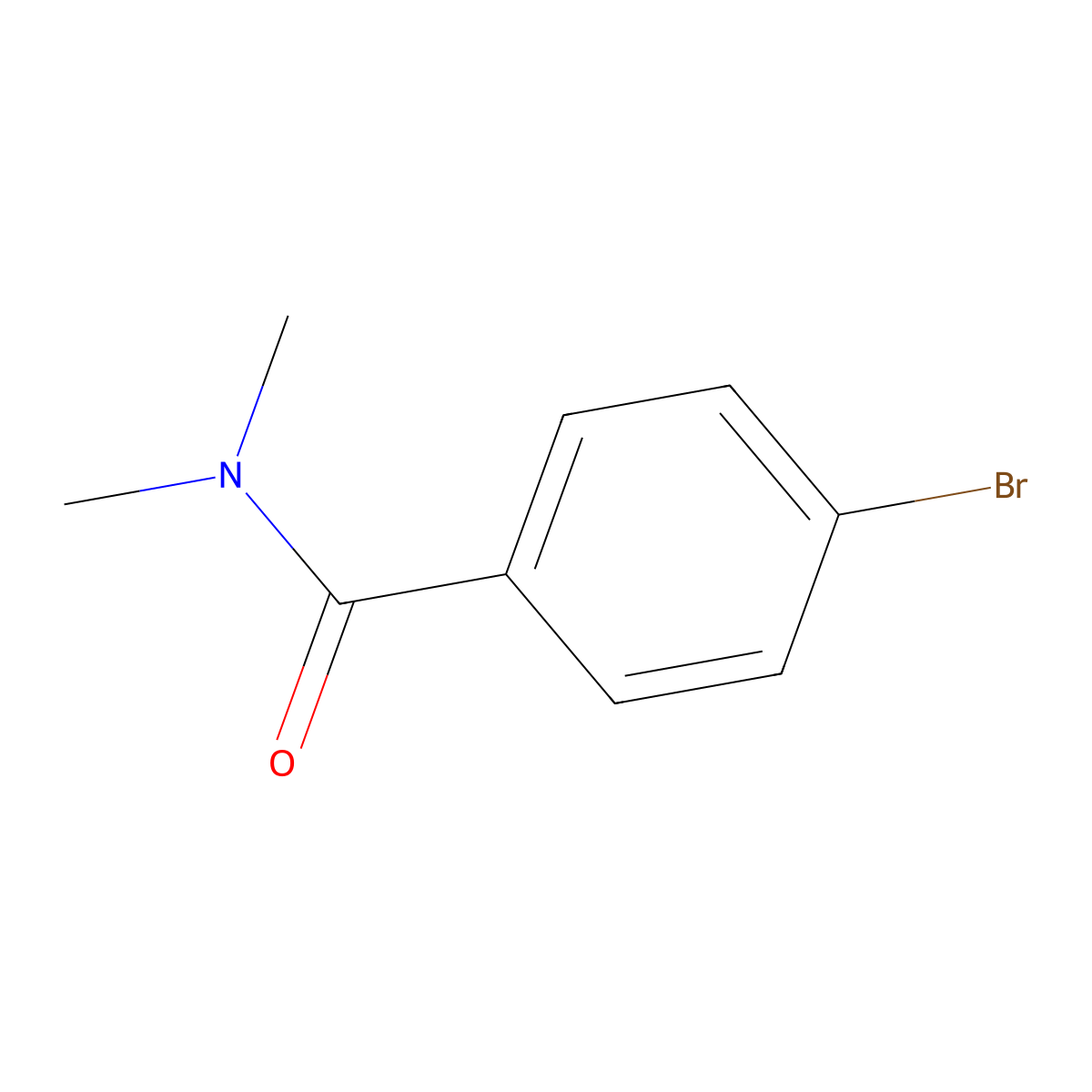 4-bromo-N,N-dimethylbenzamide molecular structure, CAS 18469-37-9