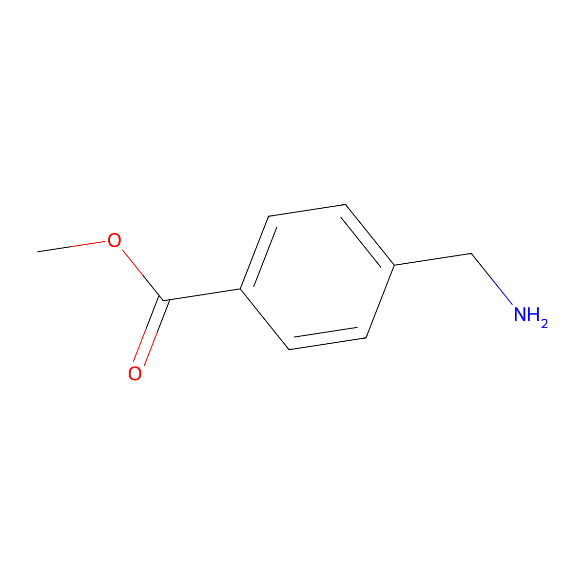 Methyl 4-(aminomethyl)benzoate molecular structure, CAS 18469-52-8