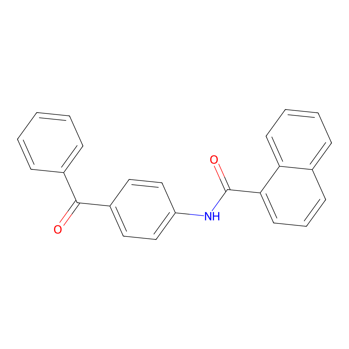1-Naphthalenecarboxamide, N-(4-benzoylphenyl)- molecular structure, CAS 184696-93-3