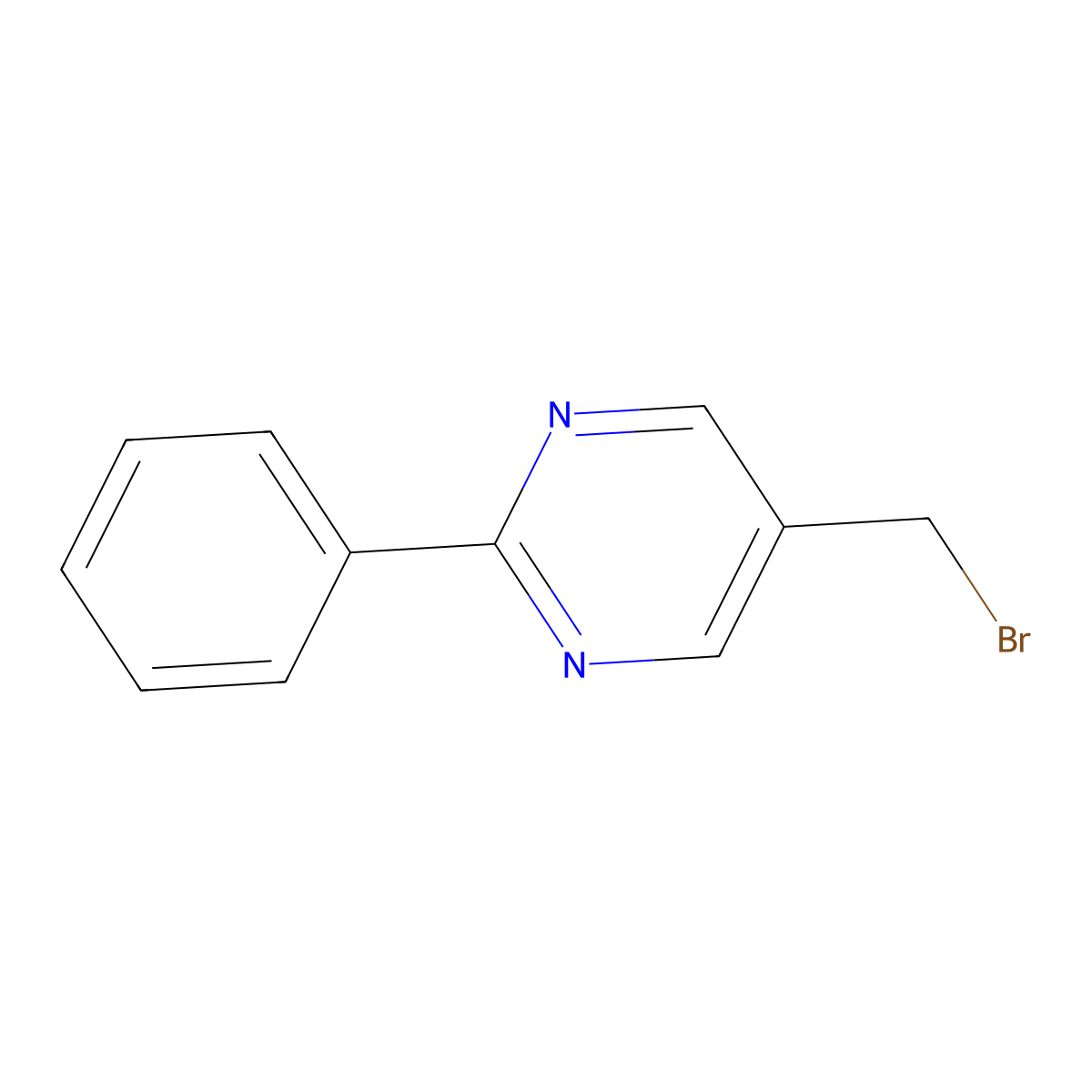 5-(Bromomethyl)-2-phenylpyrimidine molecular structure, CAS 184698-47-3