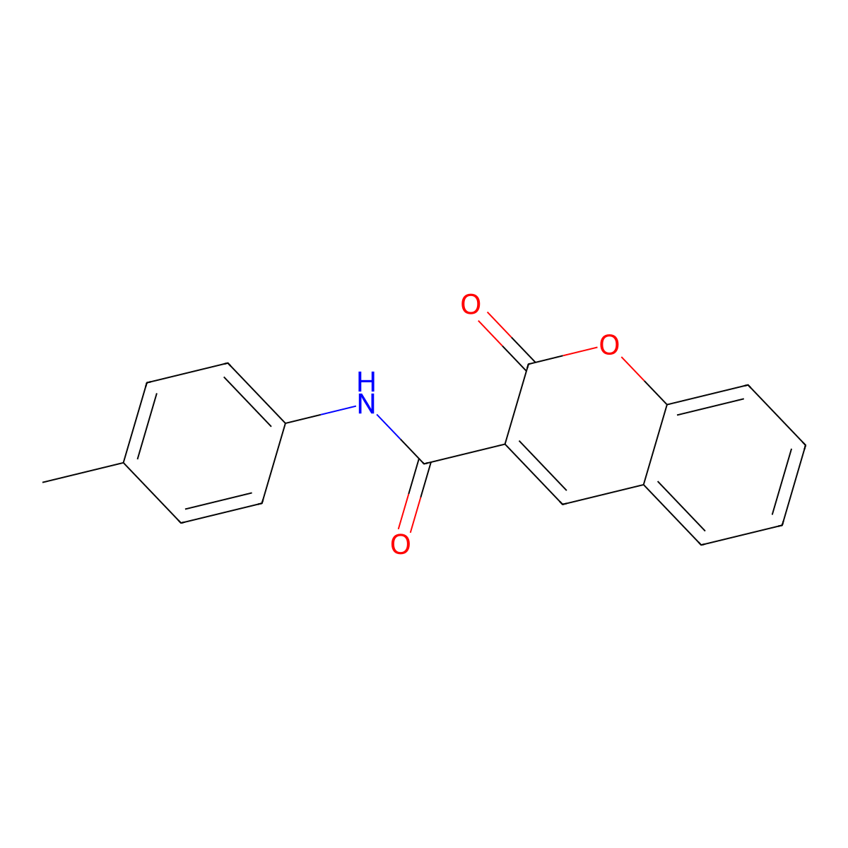 2-oxo-N-p-tolyl-2H-chromene-3-carboxamide molecular structure, CAS 1847-00-3
