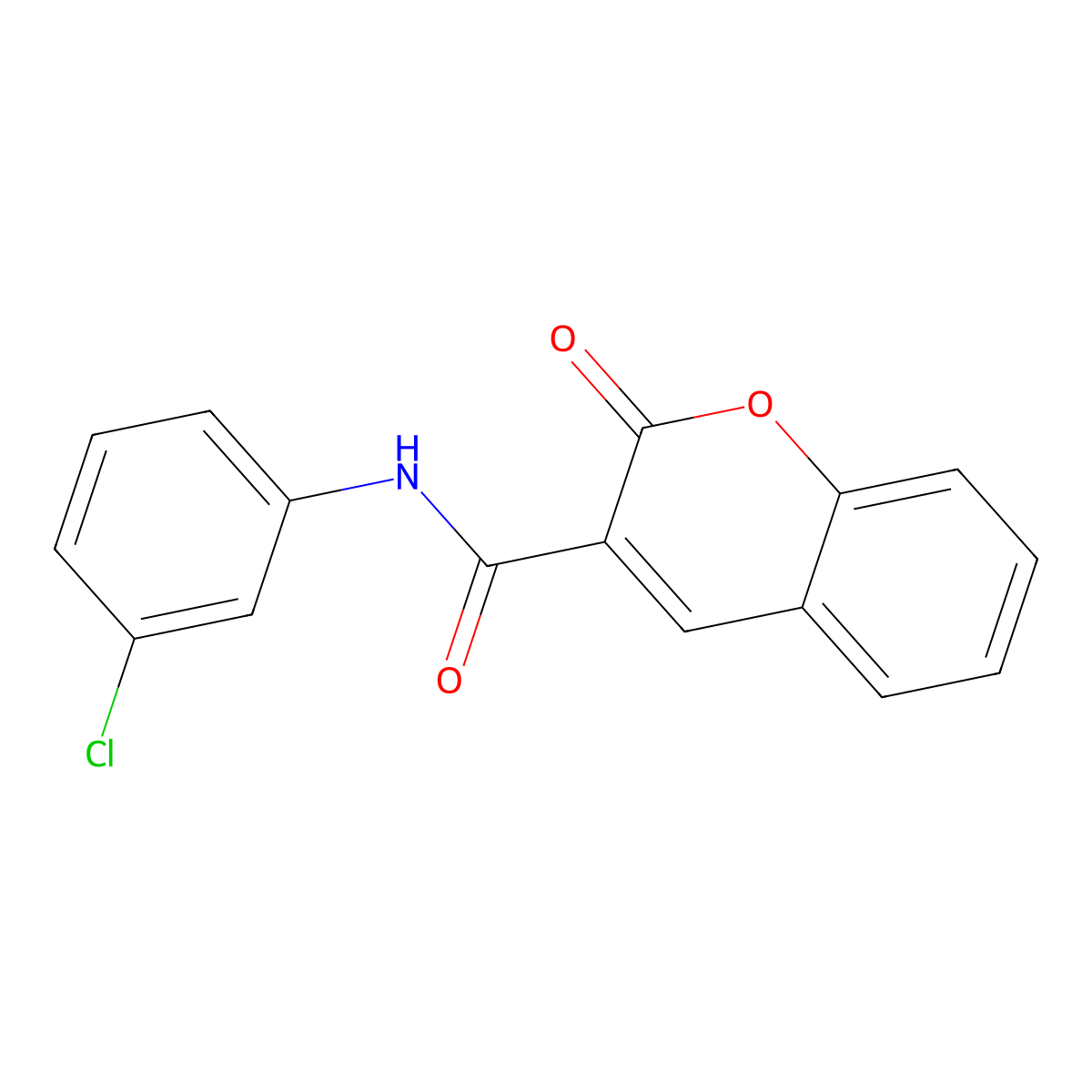 N-(3-chlorophenyl)-2-oxo-2H-chromene-3-carboxamide molecular structure, CAS 1847-01-4