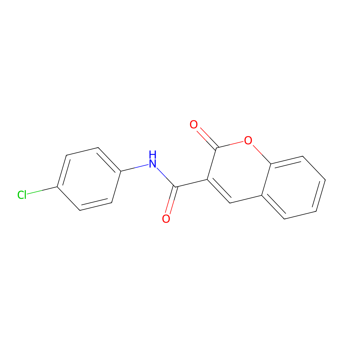 N-(4-Chlorophenyl)-2-oxo-2H-chromene-3-carboxamide molecular structure, CAS 1847-02-5