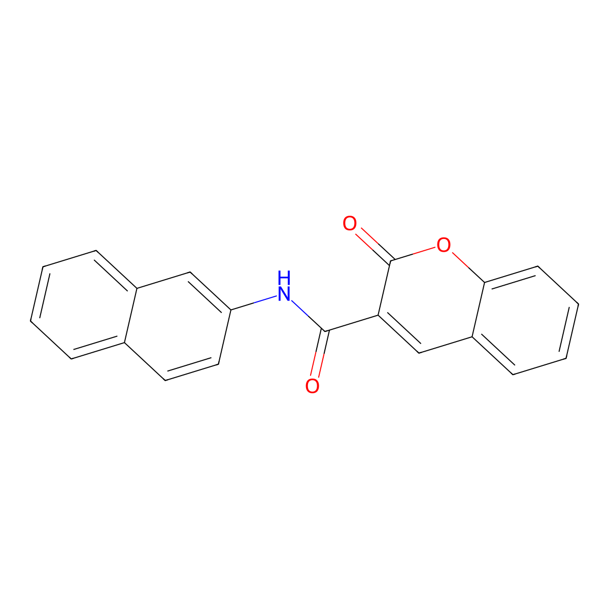 N-(naphthalen-2-yl)-2-oxo-2H-chromene-3-carboxamide molecular structure, CAS 1847-06-9