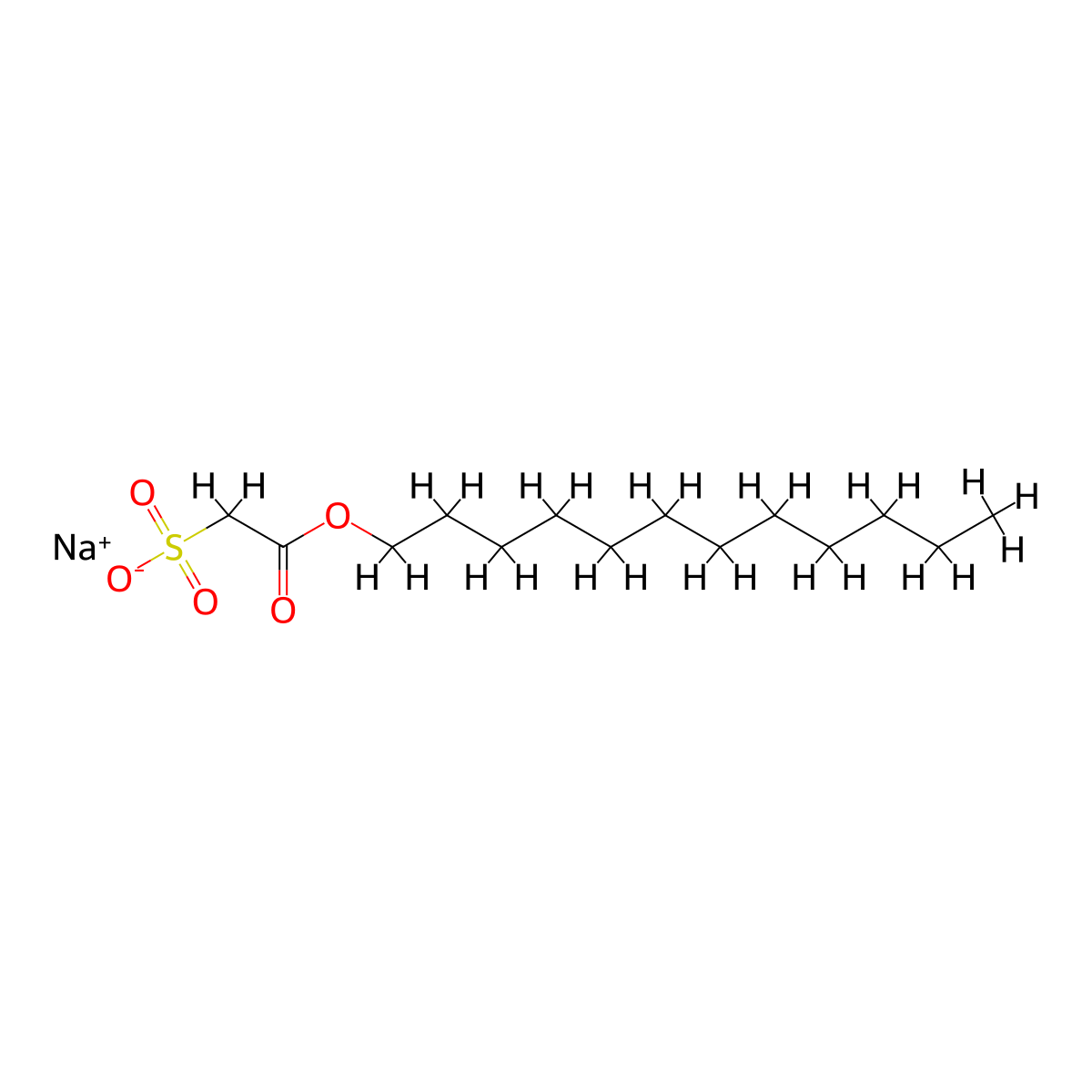 Sodium Lauryl Sulfoacetate molecular structure, CAS 1847-58-1