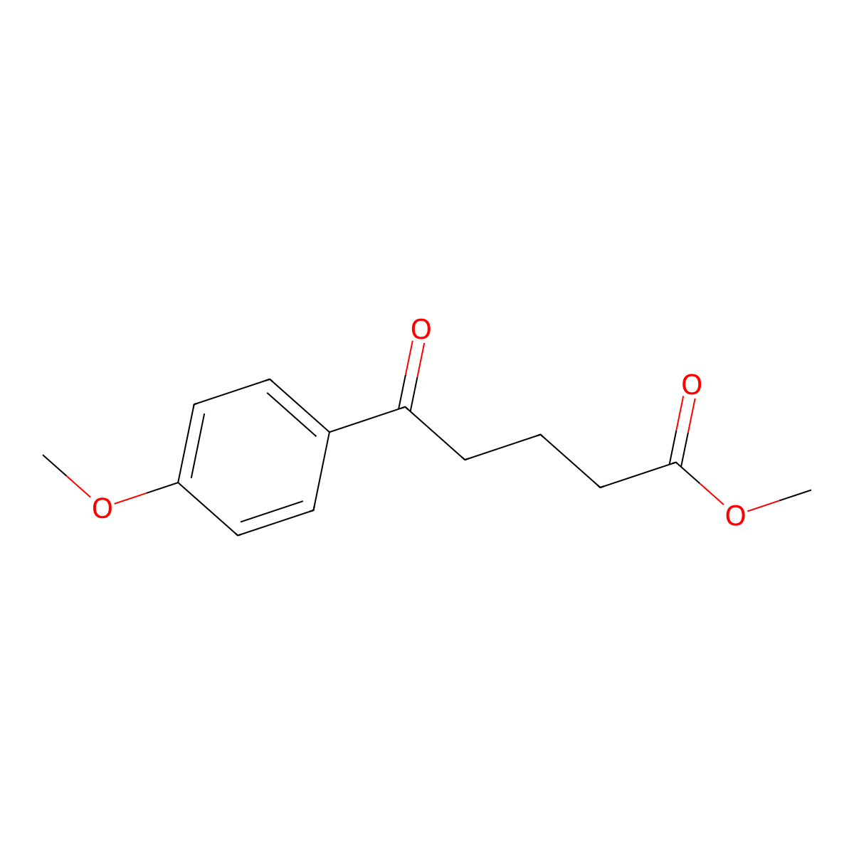 Methyl 5-(4-methoxyphenyl)-5-oxopentanoate molecular structure, CAS 1847-68-3