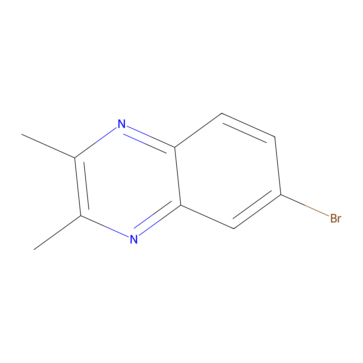 6-Bromo-2,3-dimethylquinoxaline molecular structure, CAS 18470-23-0