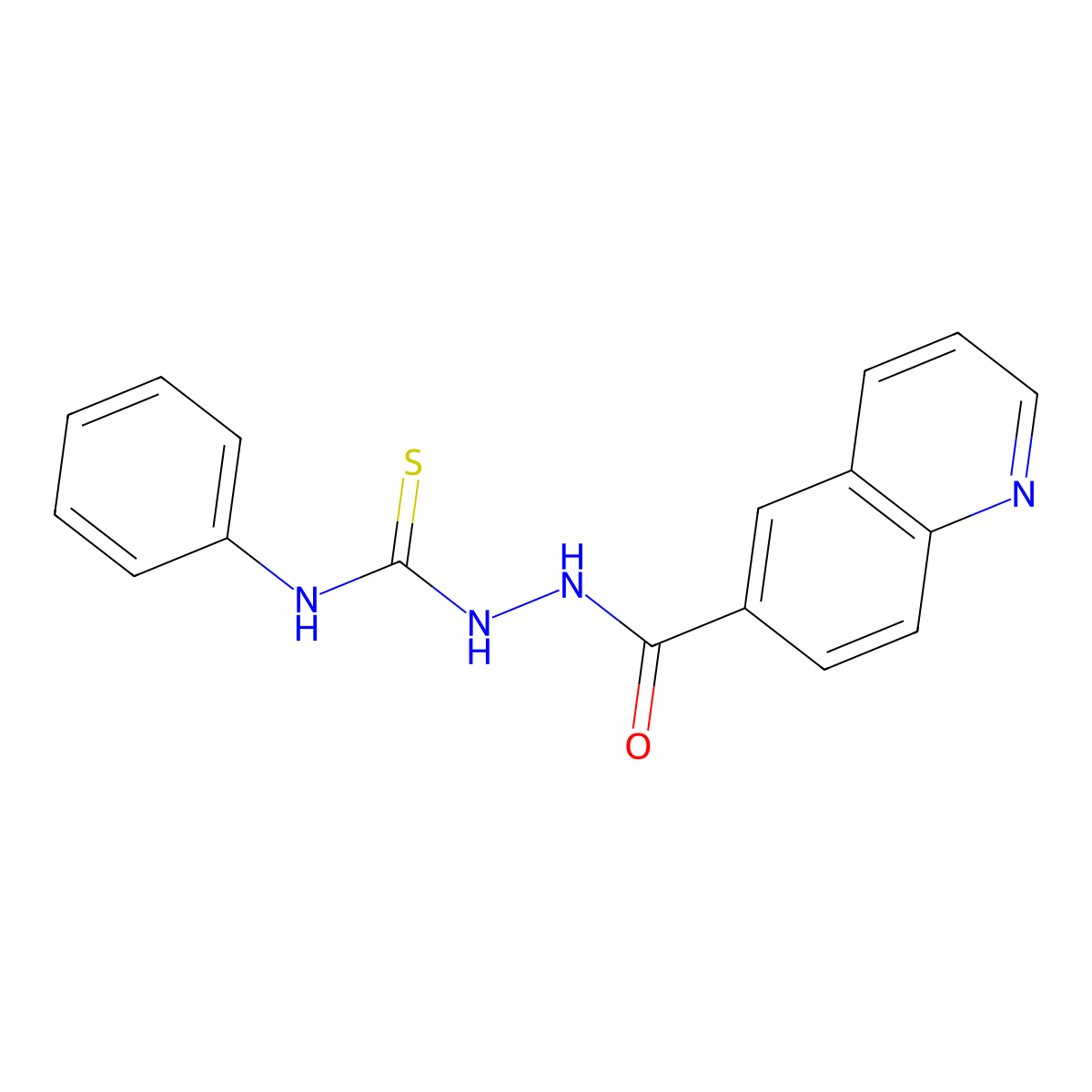 N-phenyl-2-(6-quinolinylcarbonyl)-1-hydrazinecarbothioamide molecular structure, CAS 184706-11-4