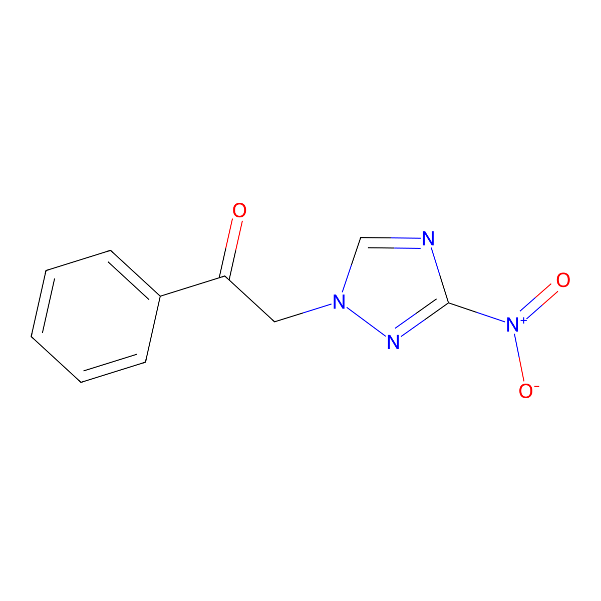 2-(3-nitro-1H-1,2,4-triazol-1-yl)-1-phenylethanone molecular structure, CAS 184706-40-9