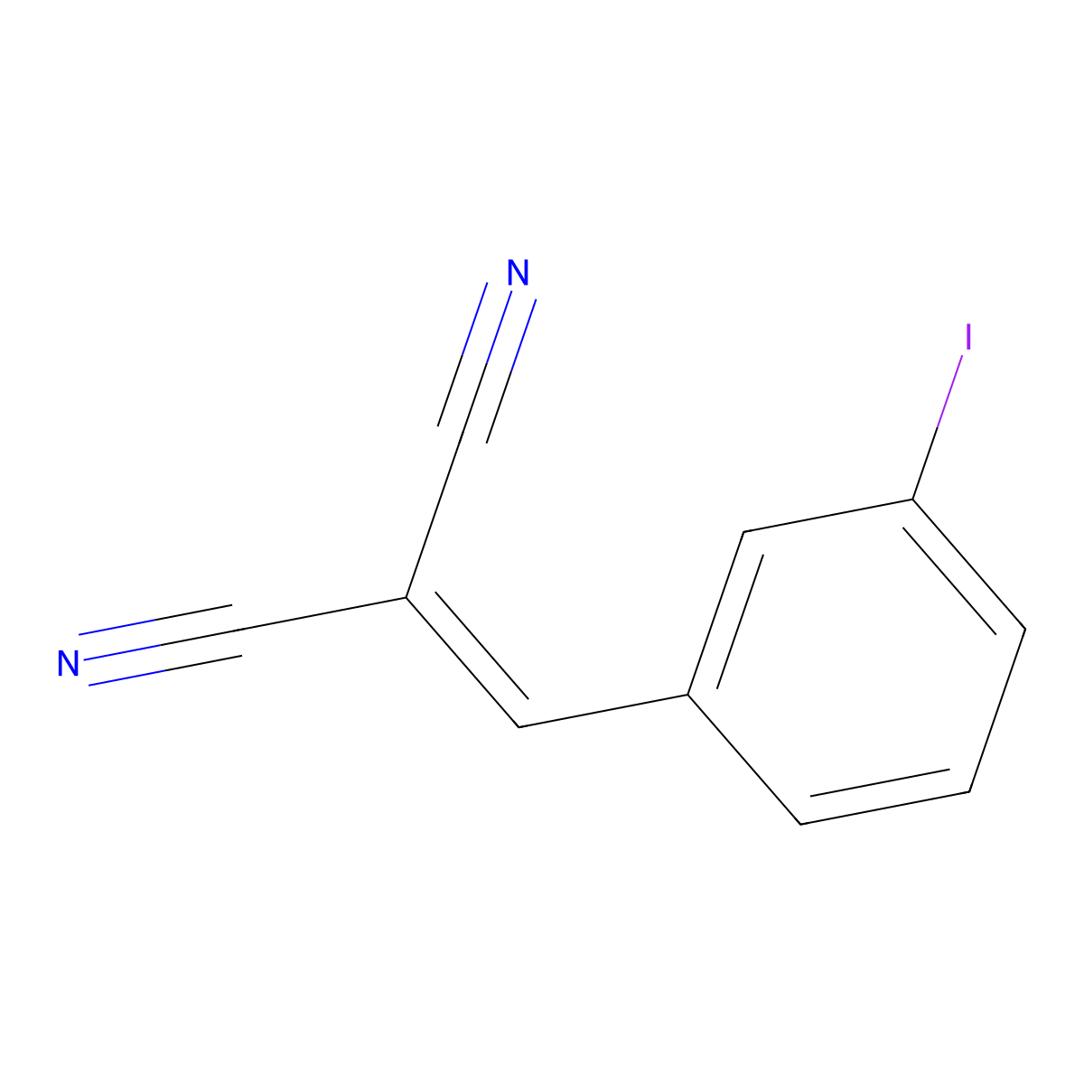 2-[(3-Iodophenyl)methylidene]propanedinitrile molecular structure, CAS 184706-41-0