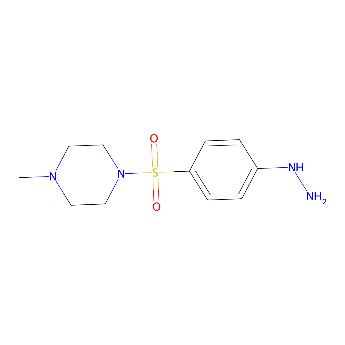 1-(4-Hydrazinylbenzenesulfonyl)-4-methylpiperazine molecular structure, CAS 184708-08-5