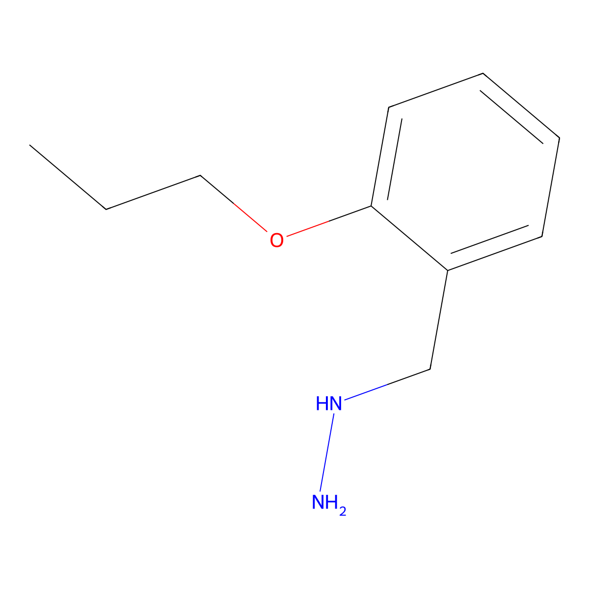 (2-Propoxybenzyl)hydrazine molecular structure, CAS 184708-13-2