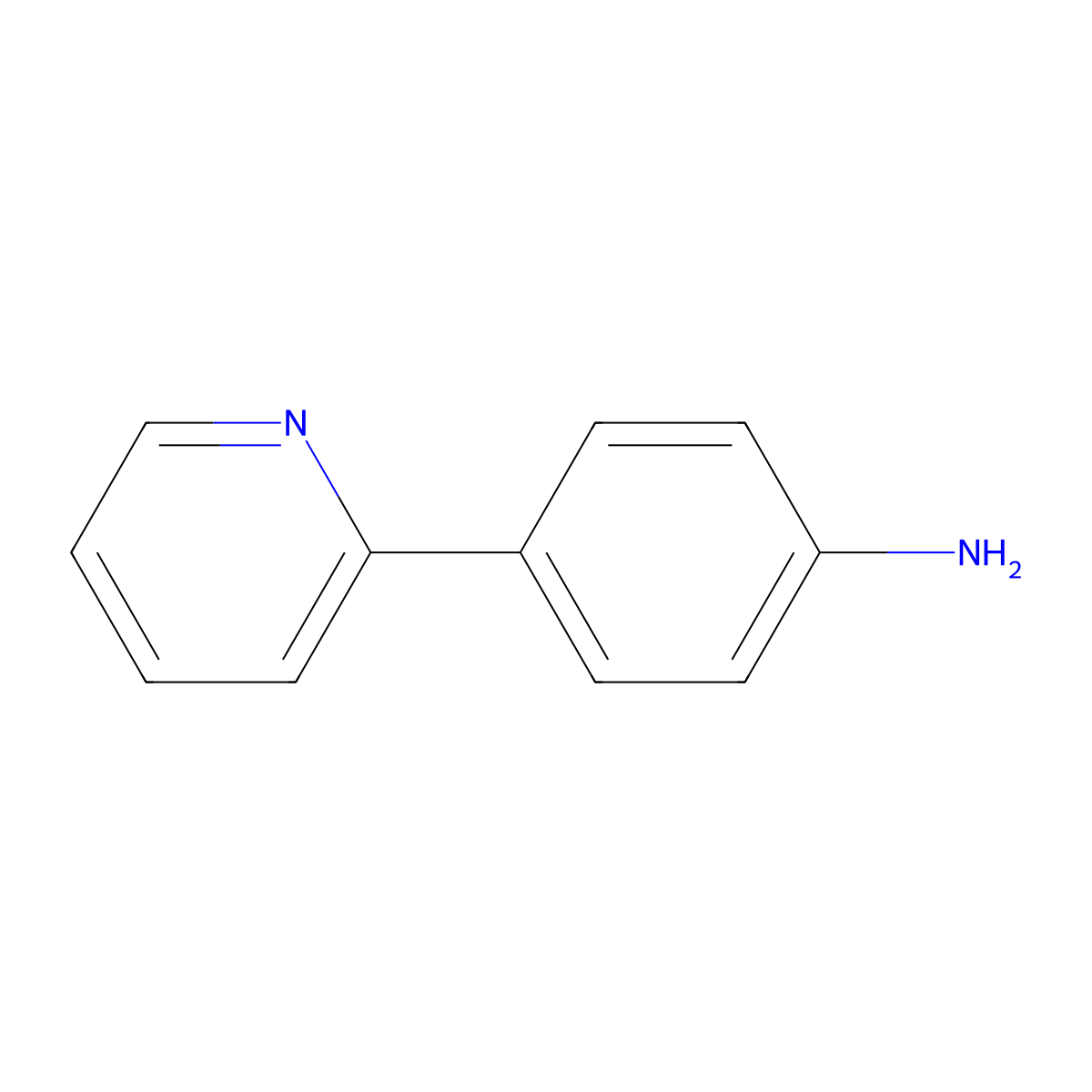 4-(Pyridin-2-yl)aniline molecular structure, CAS 18471-73-3