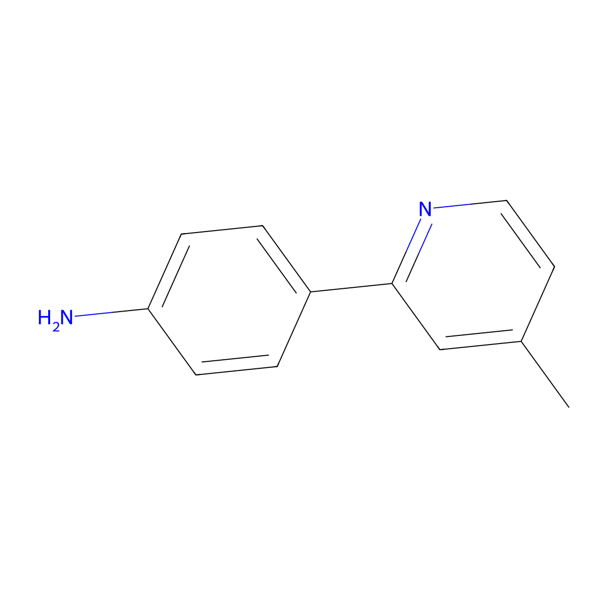 4-(4-Methylpyridin-2-yl)aniline molecular structure, CAS 18471-74-4