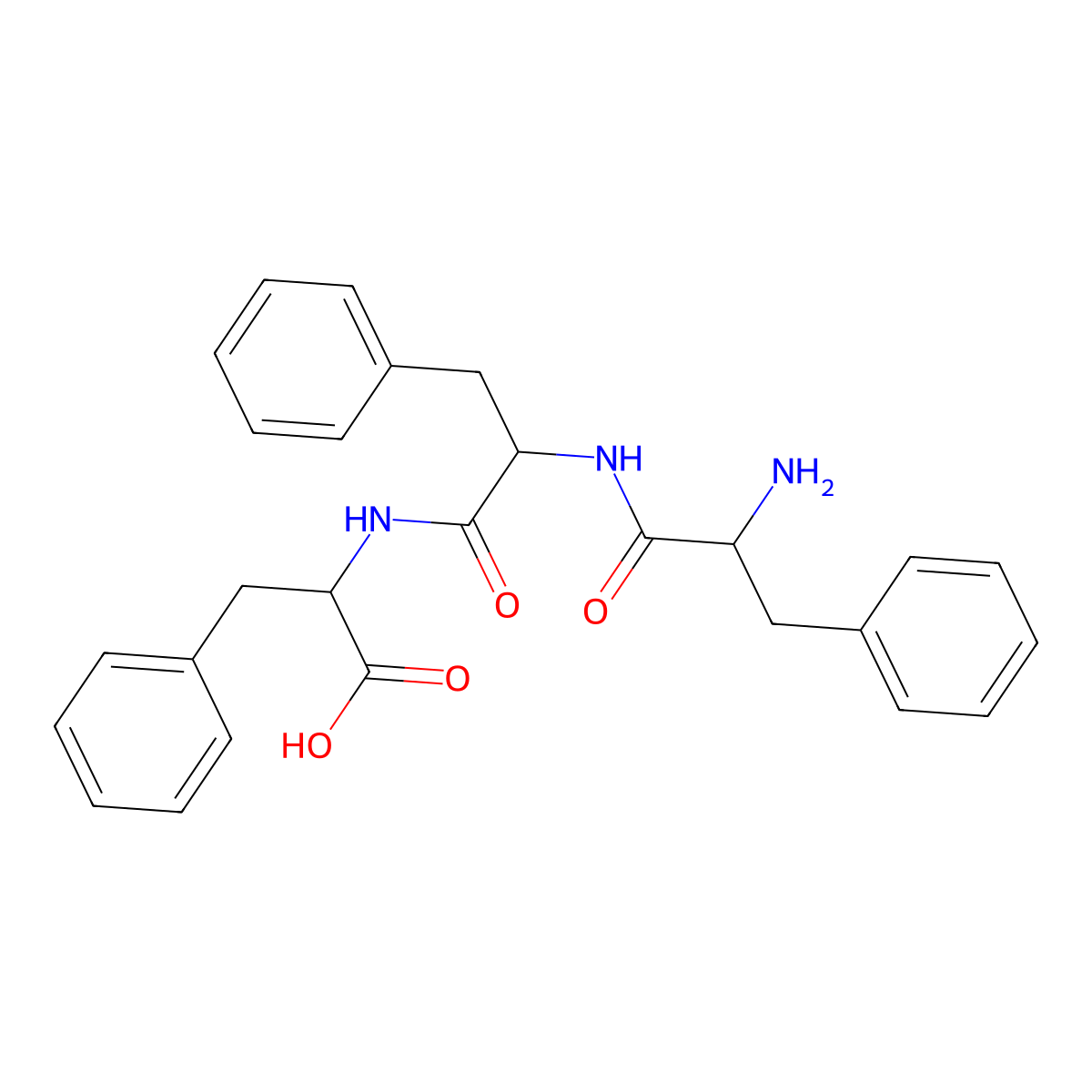 D-Phenylalanyl-D-phenylalanyl-D-phenylalanine molecular structure, CAS 184713-36-8