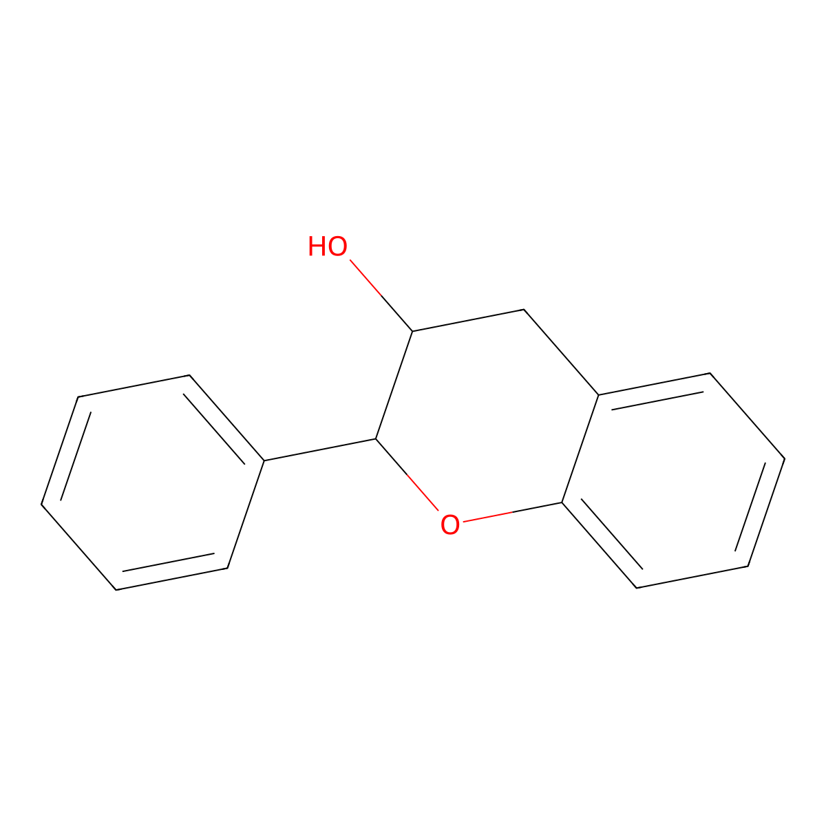 3-Flavanol, trans-(+)- molecular structure, CAS 184713-81-3
