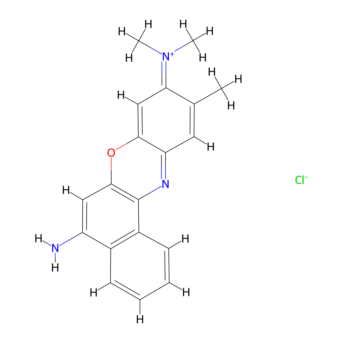 Cresyl violet molecular structure, CAS 18472-89-4