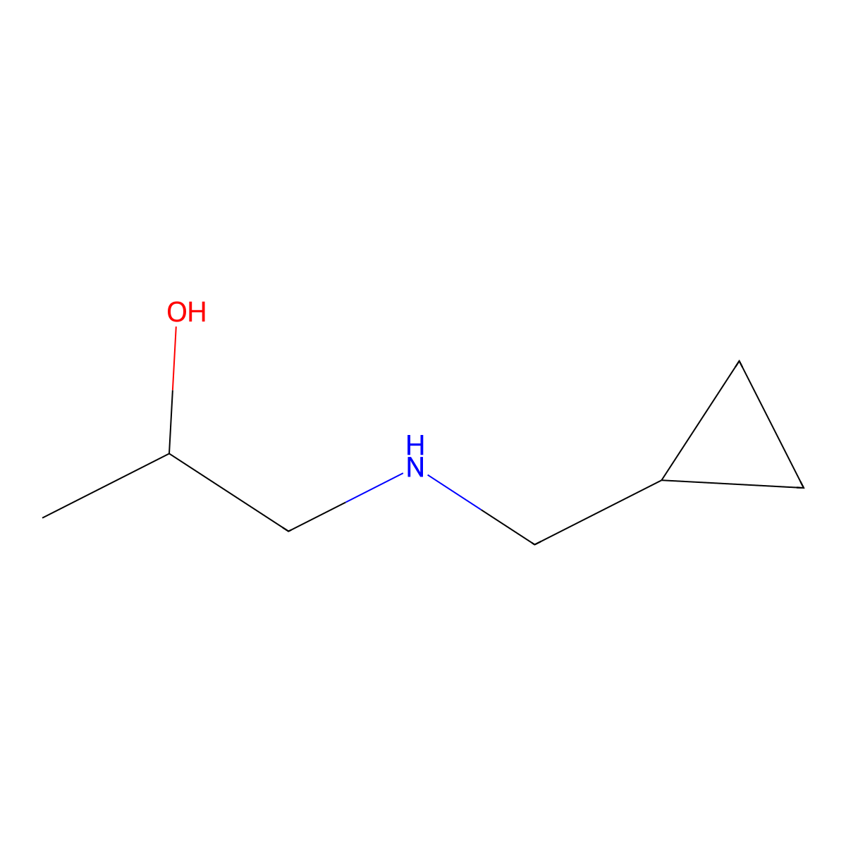 (2R)-1-[(cyclopropylmethyl)amino]propan-2-ol molecular structure, CAS 1847378-80-6