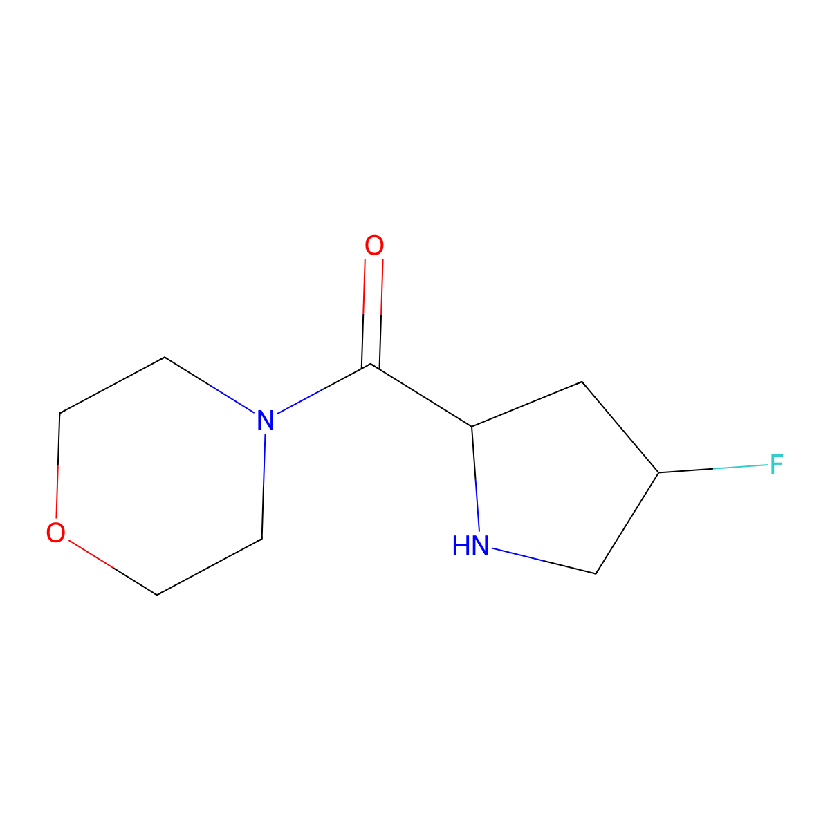 4-[(2S,4R)-4-Fluoropyrrolidine-2-carbonyl]morpholine molecular structure, CAS 1847398-64-4