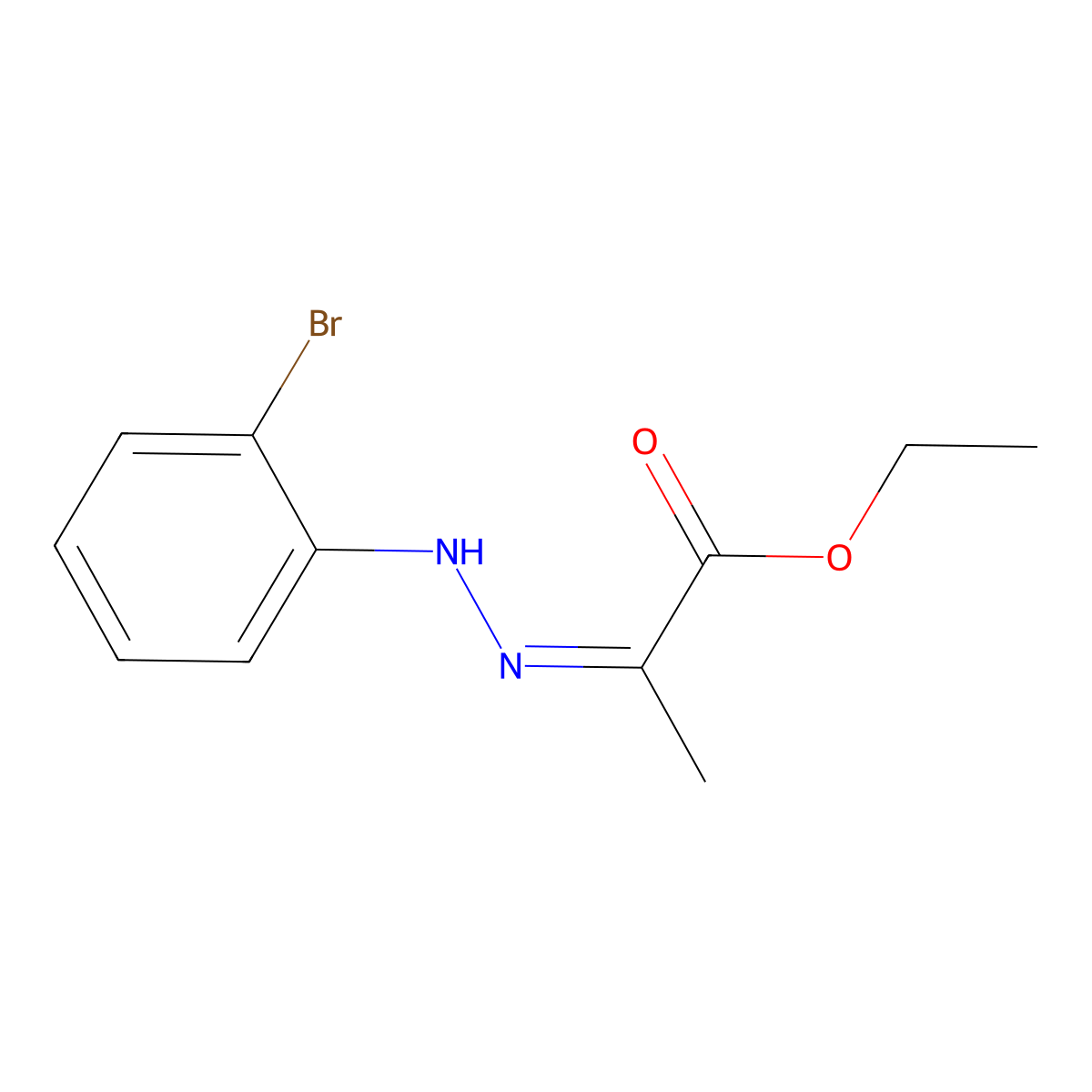 Ethyl 2-[(2-bromophenyl)hydrazinylidene]propanoate molecular structure, CAS 18474-55-0