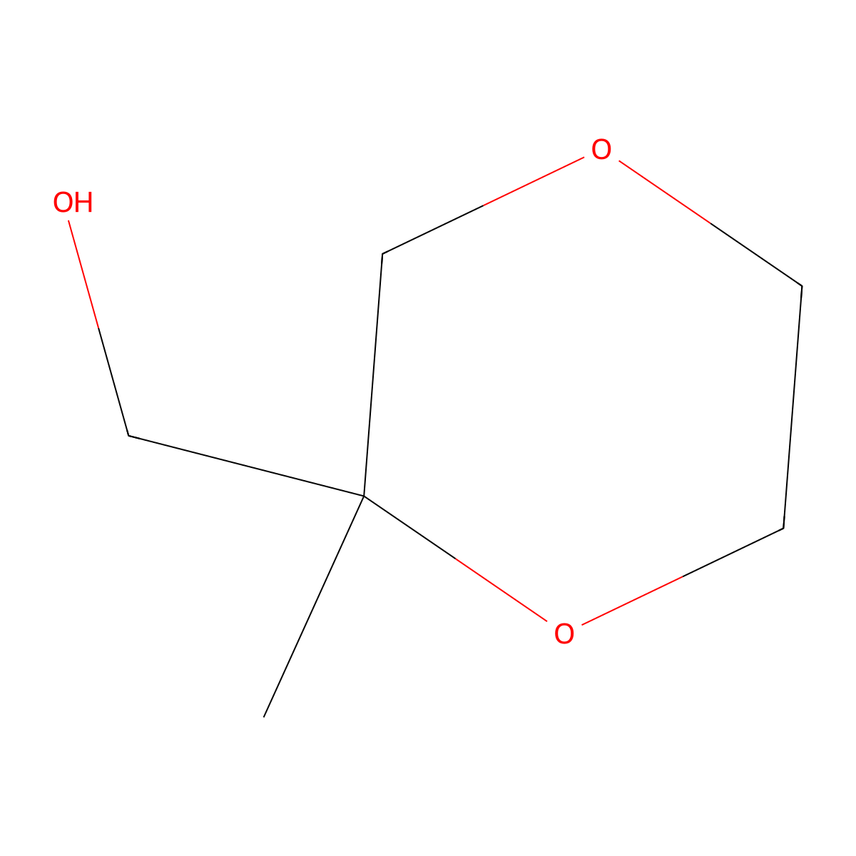 (2-Methyl-1,4-dioxan-2-yl)methanol molecular structure, CAS 1847423-96-4