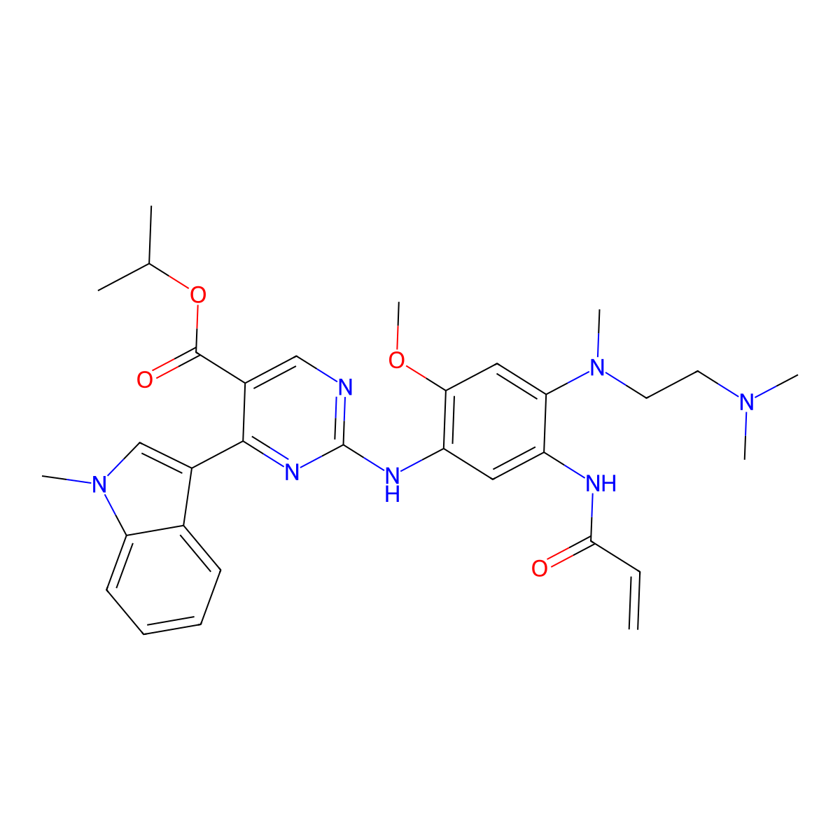 Mobocertinib molecular structure, CAS 1847461-43-1