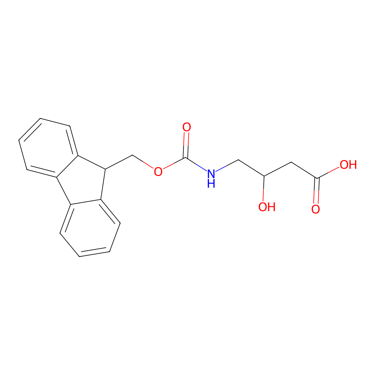 4-({[(9H-fluoren-9-yl)methoxy]carbonyl}amino)-3-hydroxybutanoic acid molecular structure, CAS 184763-08-4