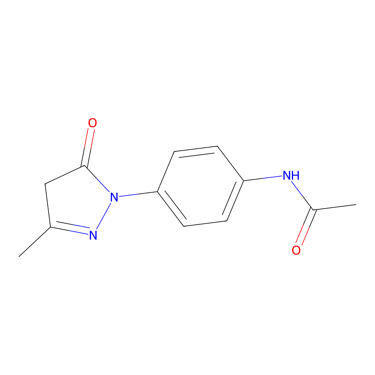 N-[4-(3-methyl-5-oxo-4H-pyrazol-1-yl)phenyl]acetamide molecular structure, CAS 184763-36-8