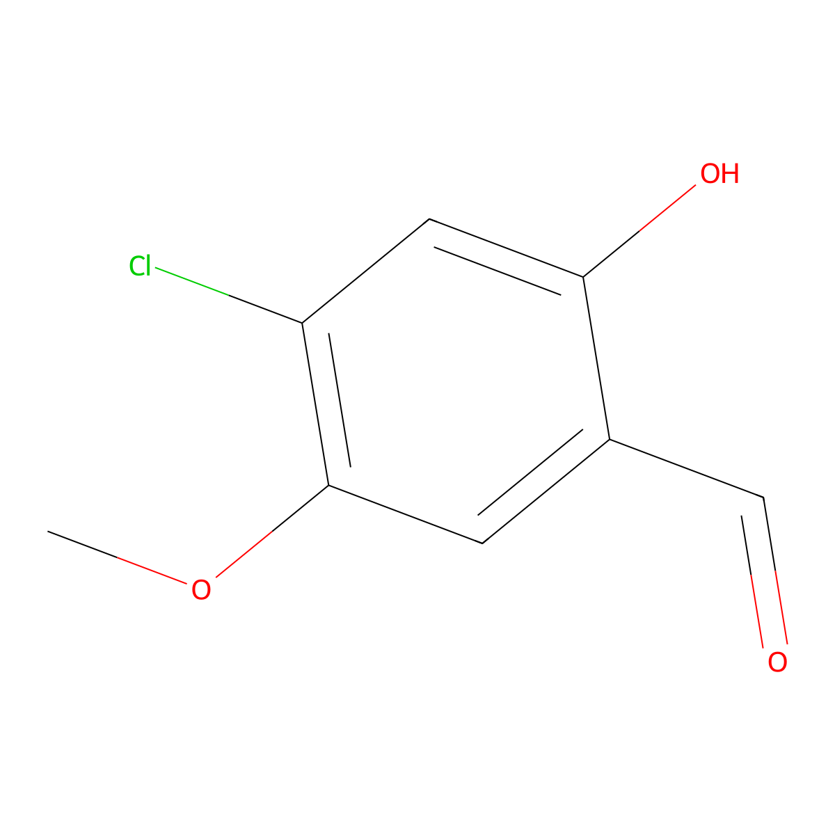 4-Chloro-2-hydroxy-5-methoxybenzaldehyde molecular structure, CAS 184766-53-8