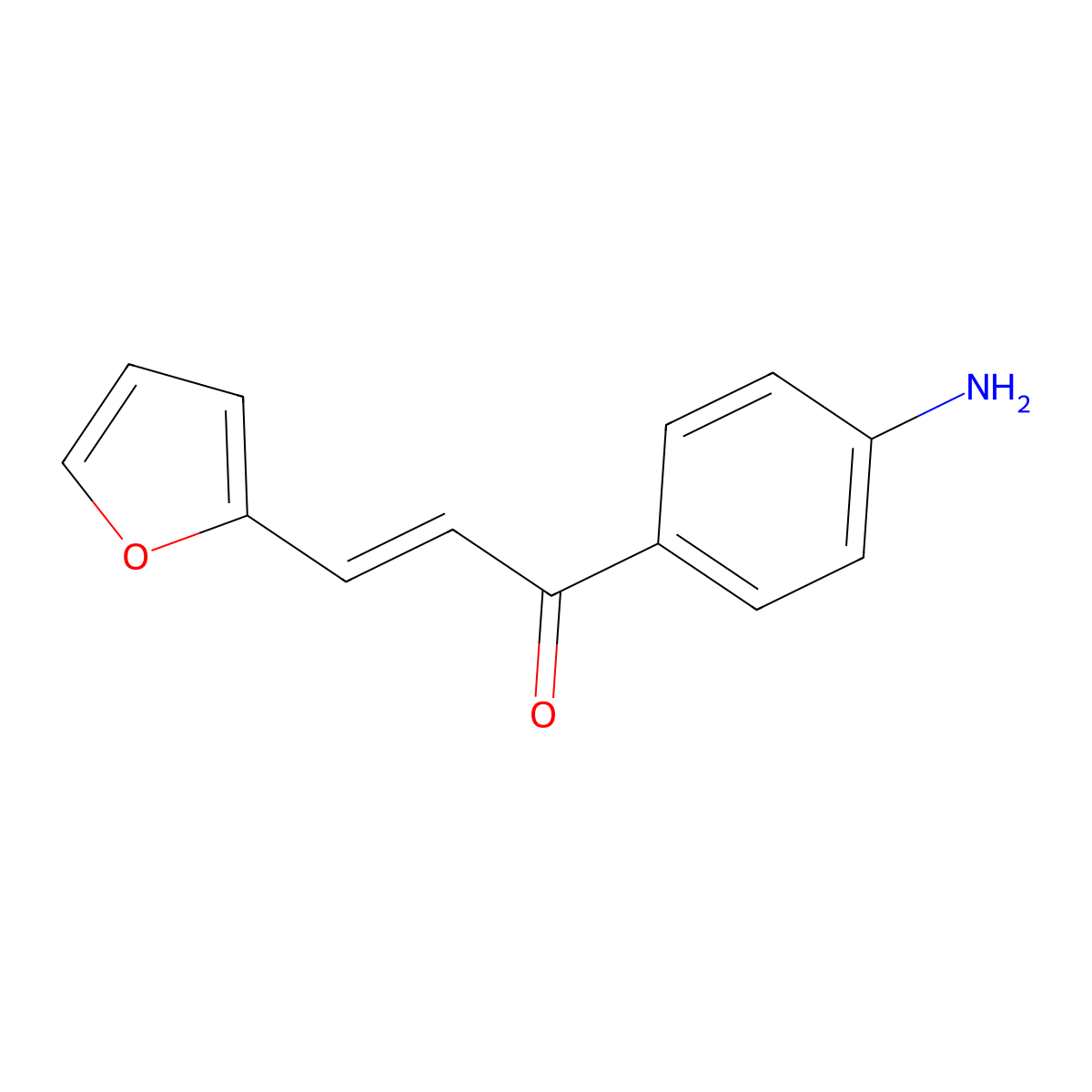 1-(4-Aminophenyl)-3-(furan-2-yl)prop-2-en-1-one molecular structure, CAS 184774-58-1