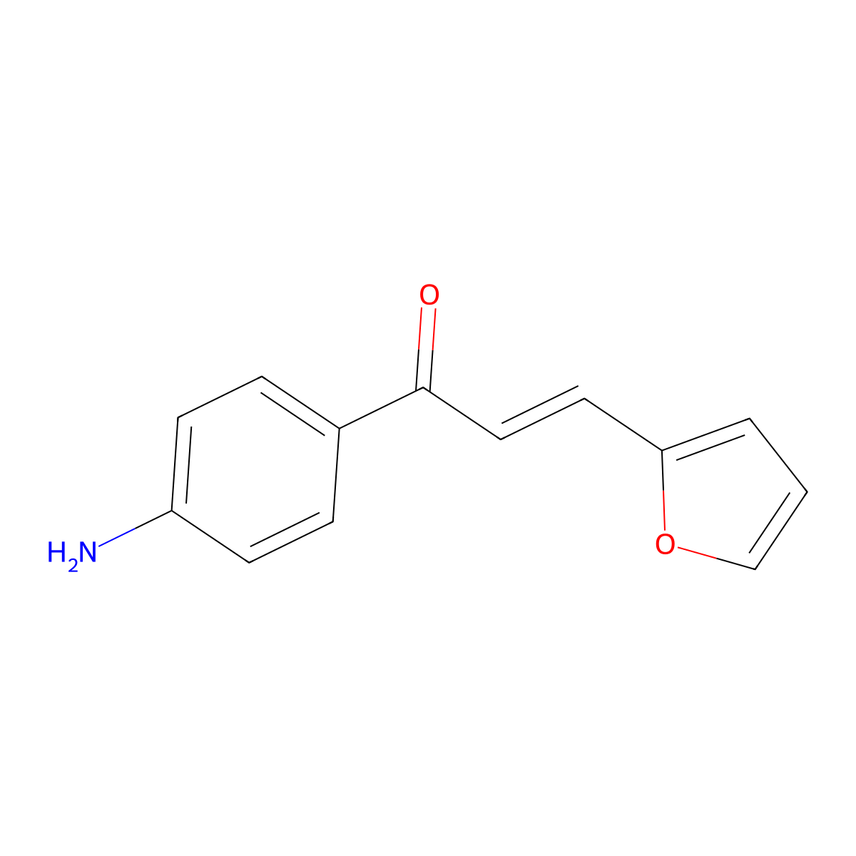 1-(4-Aminophenyl)-3-(furan-2-yl)prop-2-en-1-one molecular structure, CAS 184774-58-1