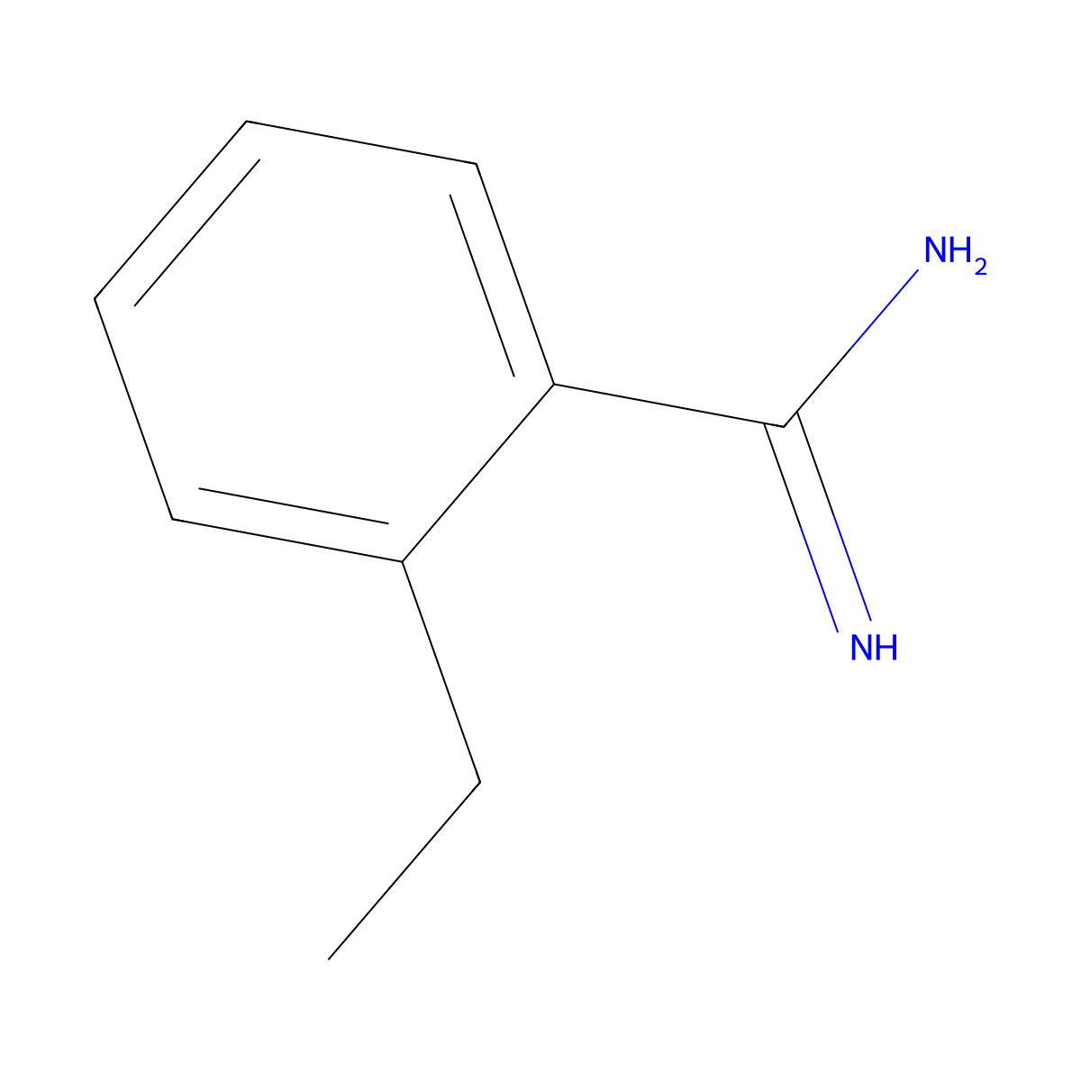 2-Ethylbenzenecarboximidamide molecular structure, CAS 184778-41-4
