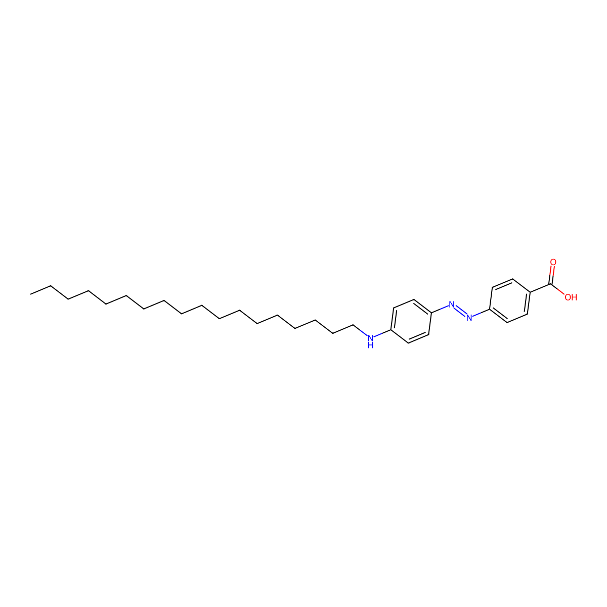 4-{(E)-[4-(octadecylamino)phenyl]diazenyl}benzoic acid molecular structure, CAS 184784-70-1