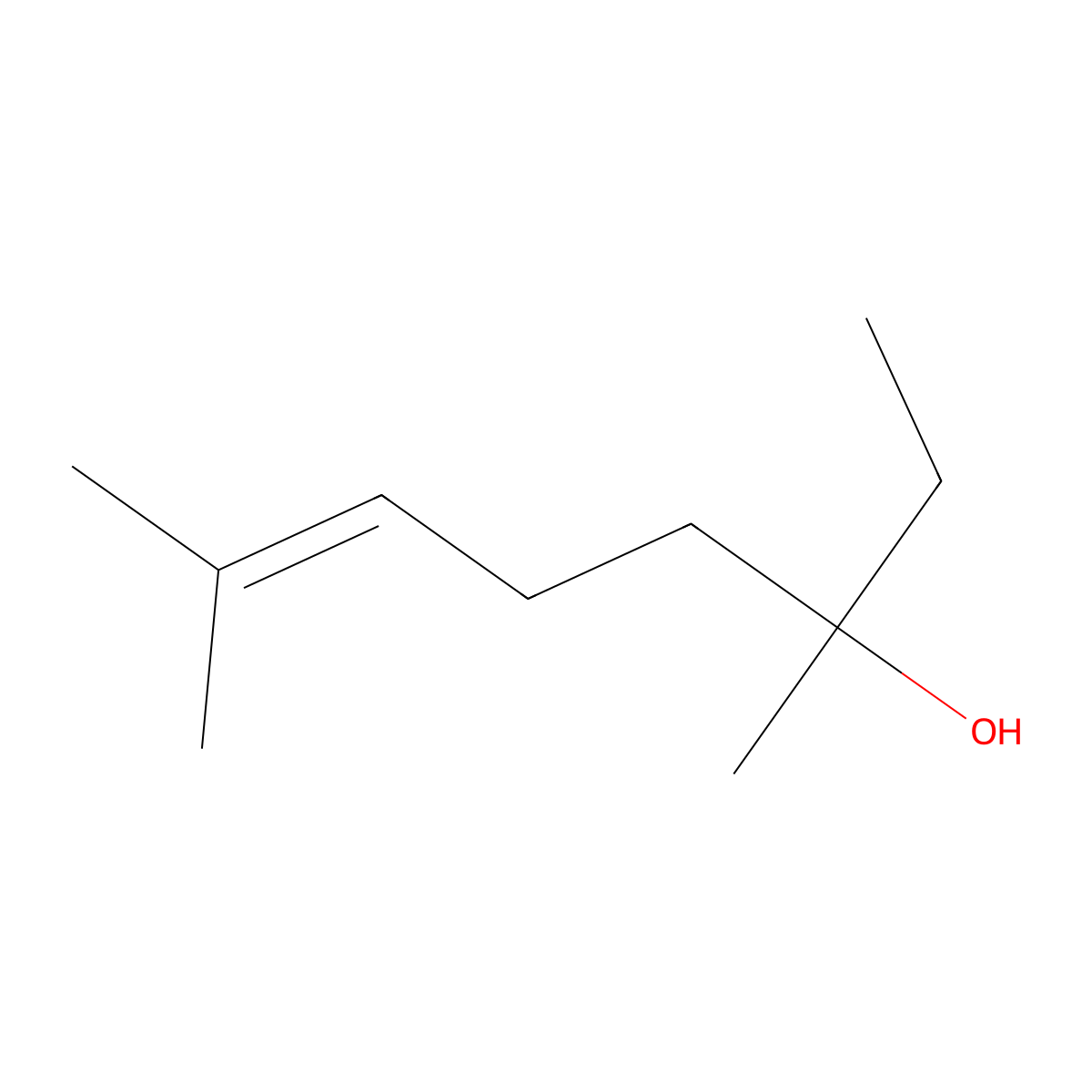 Dihydrolinalool molecular structure, CAS 18479-51-1