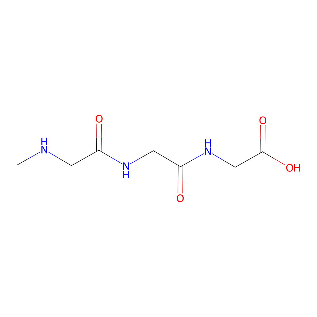 Sarcosylglycylglycine molecular structure, CAS 18479-98-6