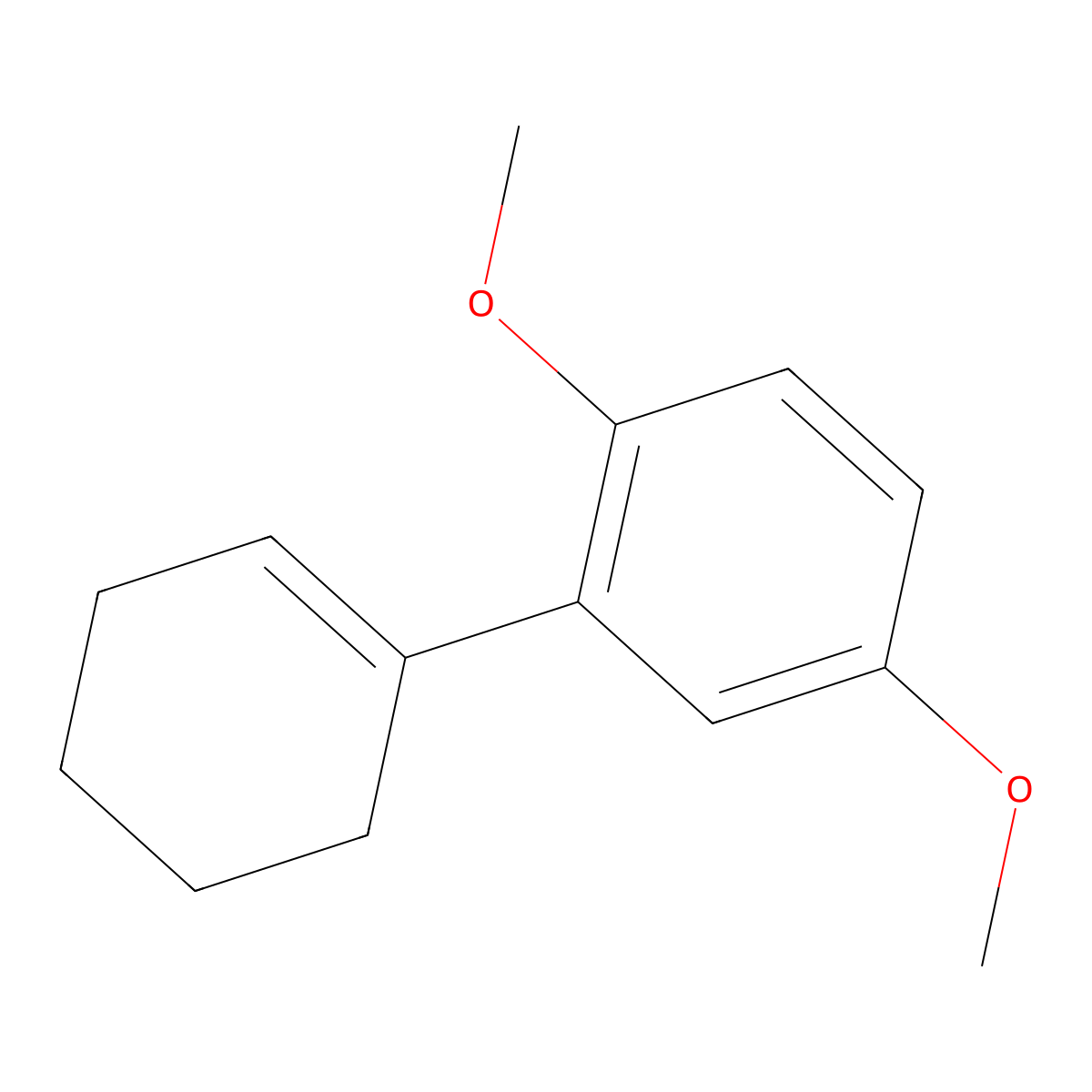 2-(Cyclohex-1-en-1-yl)-1,4-dimethoxybenzene molecular structure, CAS 1848-14-2