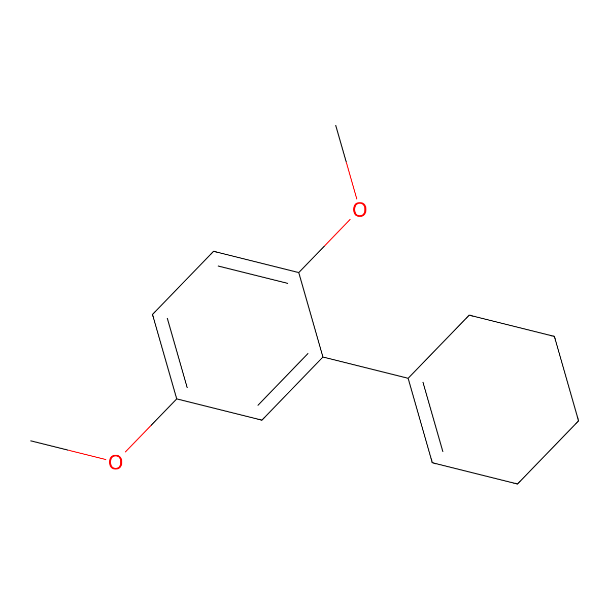 2-(Cyclohex-1-en-1-yl)-1,4-dimethoxybenzene molecular structure, CAS 1848-14-2