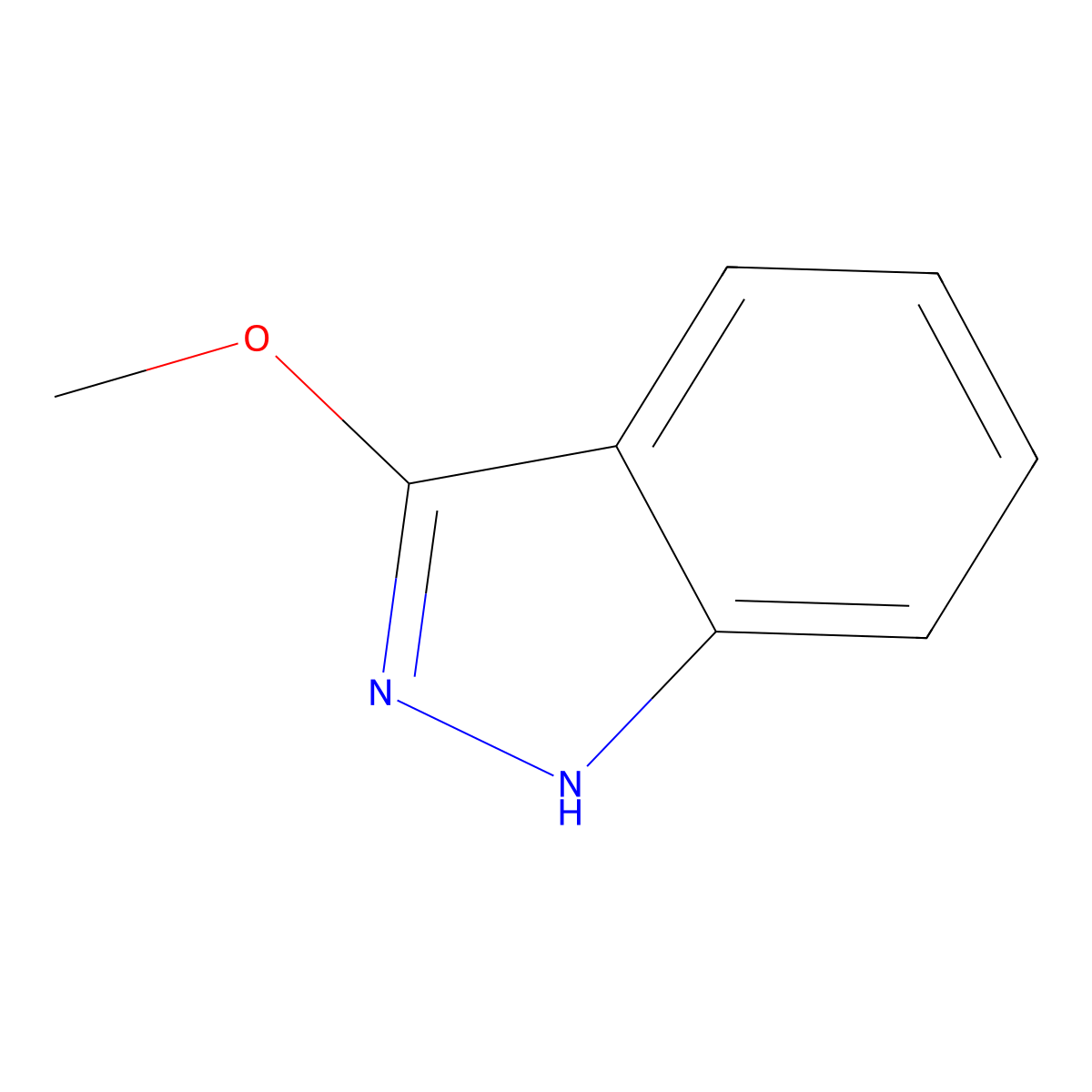 3-methoxy-1H-indazole molecular structure, CAS 1848-41-5
