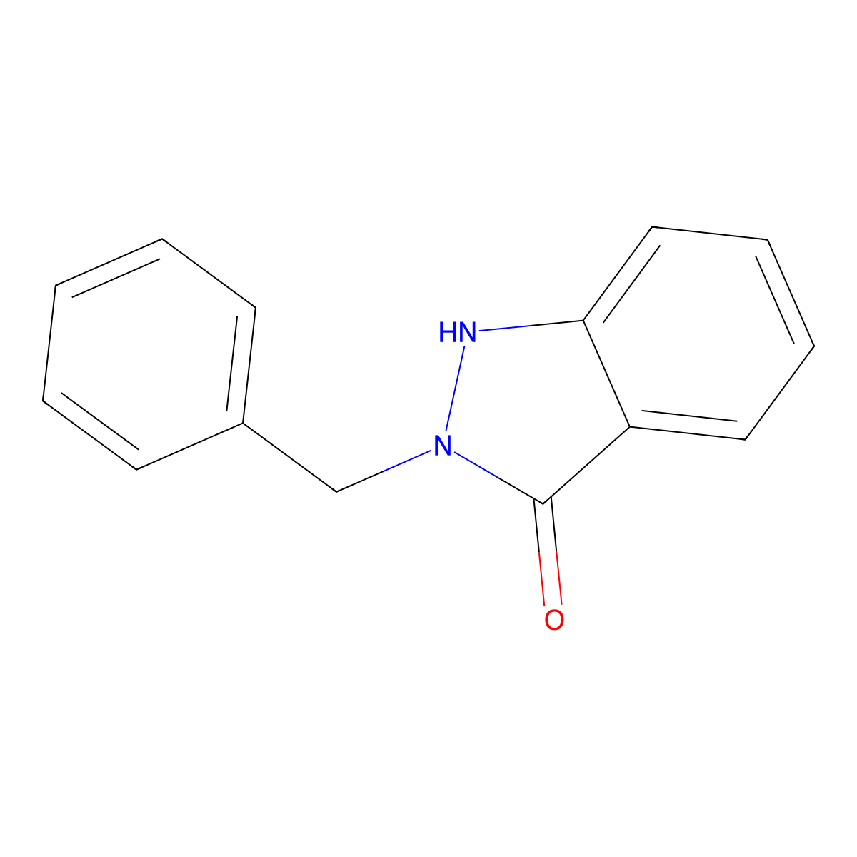 2-Benzyl-1,2-dihydro-indazol-3-one molecular structure, CAS 1848-46-0