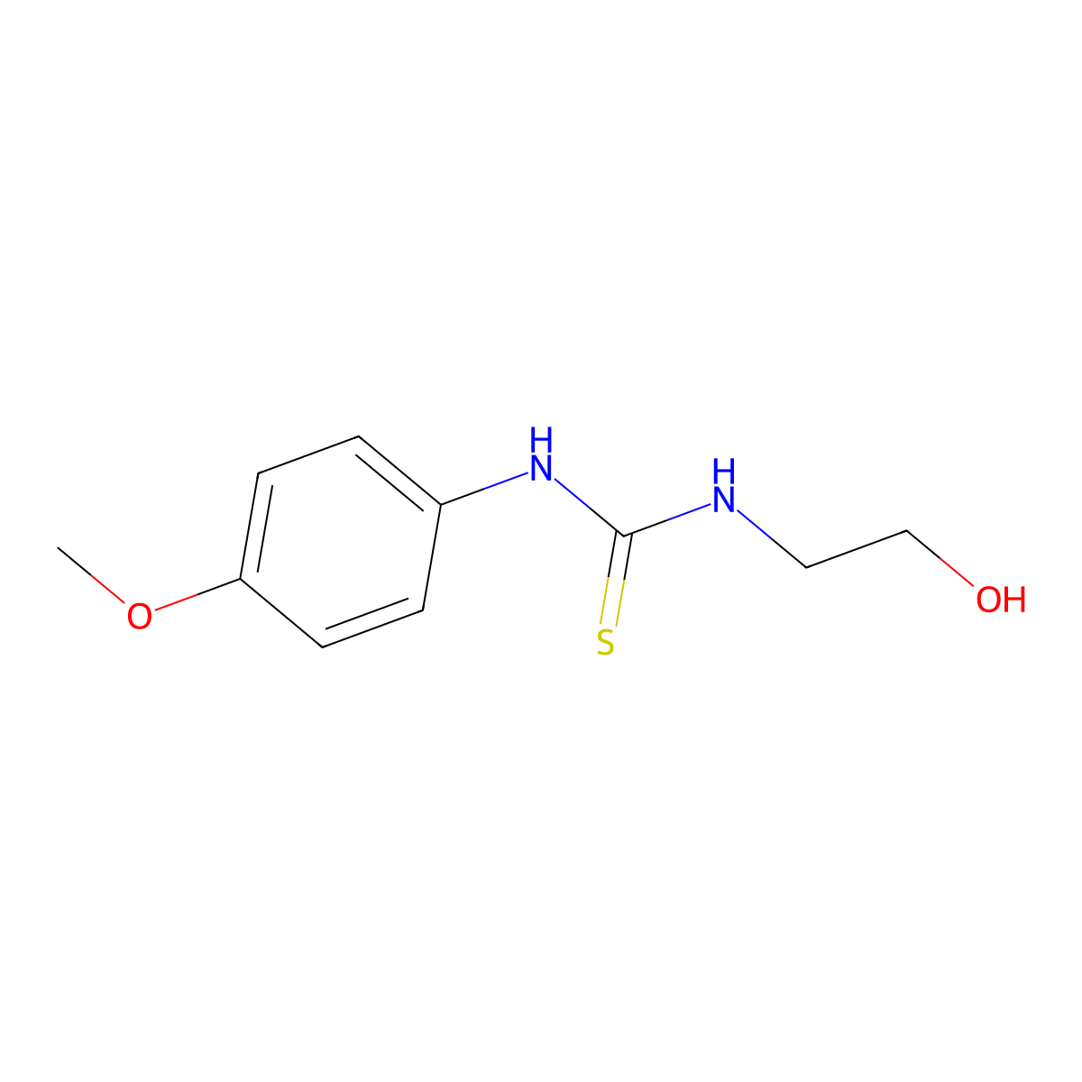1-(2-Hydroxyethyl)-3-(4-methoxyphenyl)thiourea molecular structure, CAS 1848-60-8