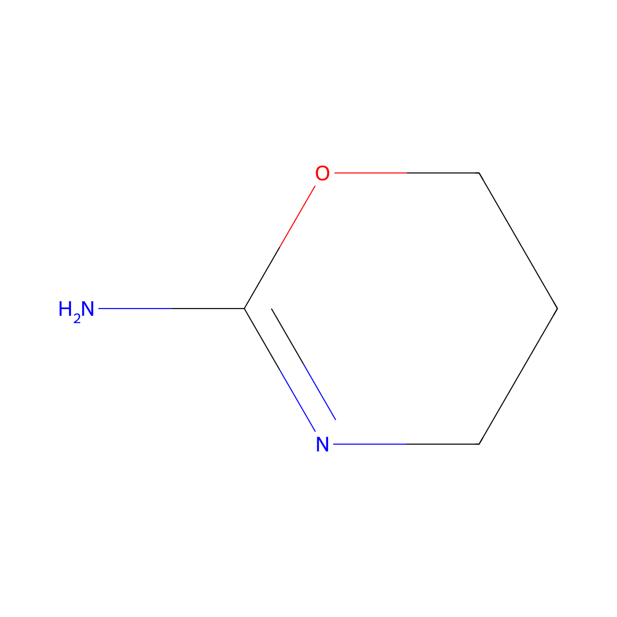 5,6-dihydro-4H-1,3-oxazin-2-amine molecular structure, CAS 1848-68-6