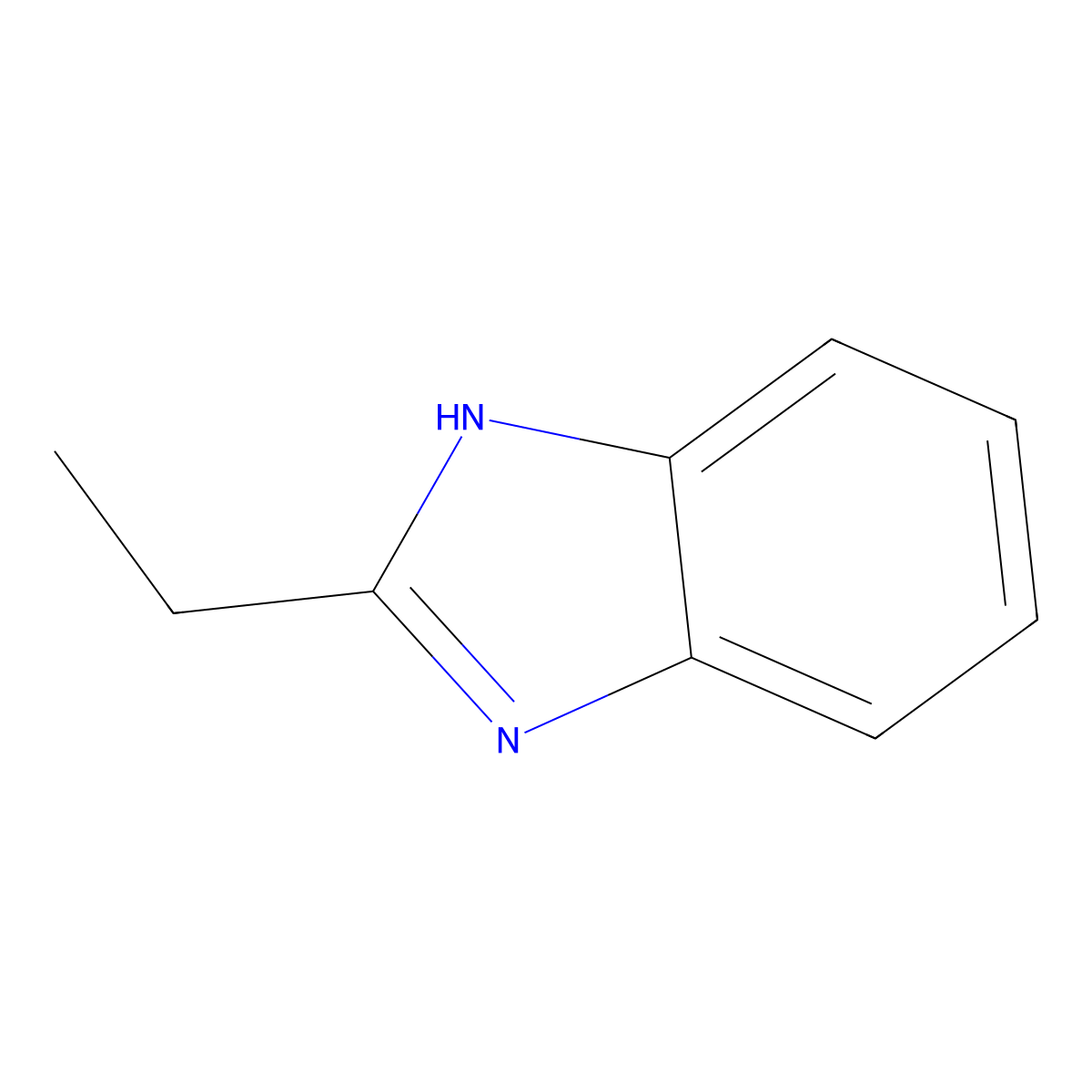 2-Ethylbenzimidazole molecular structure, CAS 1848-84-6