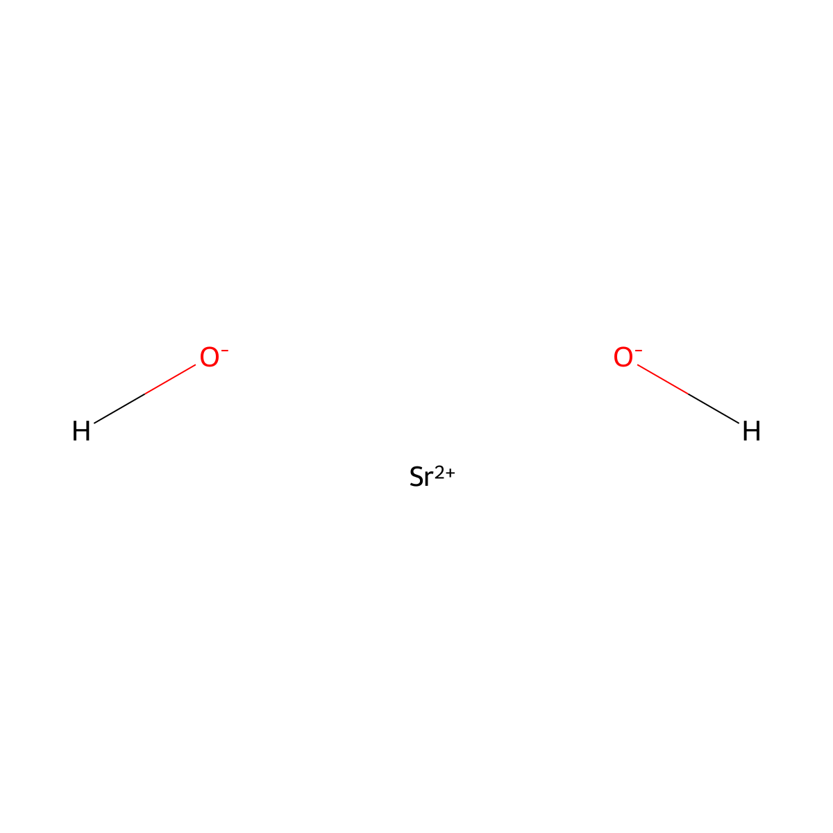Strontium hydroxide molecular structure, CAS 18480-07-4
