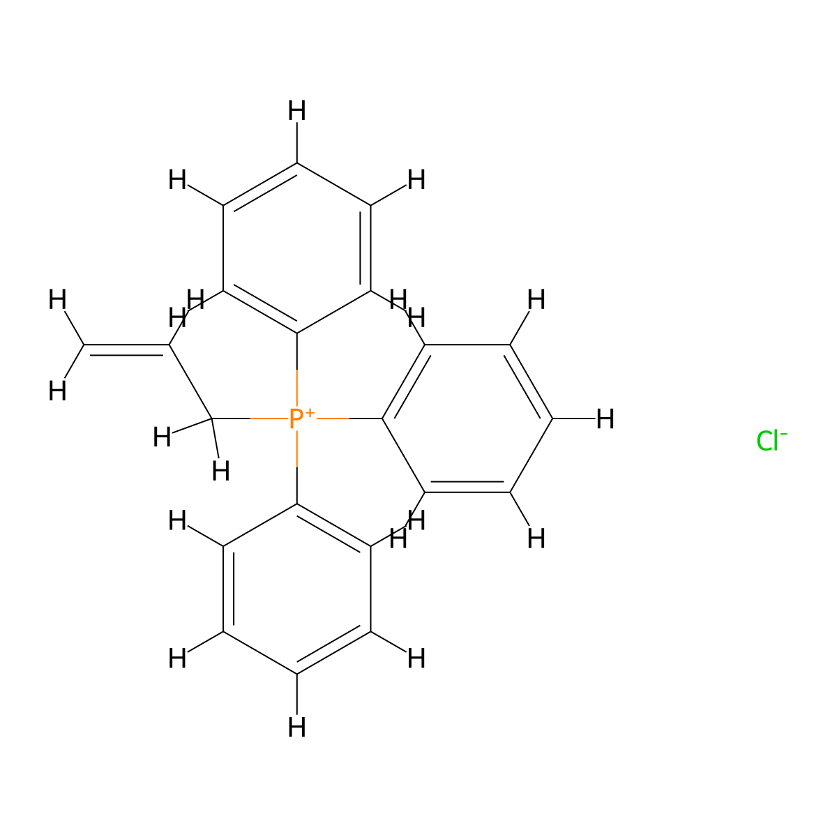 Allyltriphenylphosphonium chloride molecular structure, CAS 18480-23-4