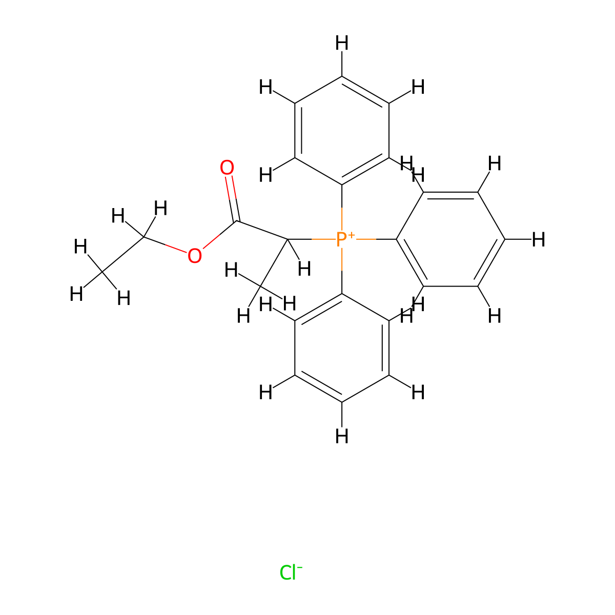 (2-Ethoxy-1-methyl-2-oxoethyl)triphenylphosphonium chloride molecular structure, CAS 18480-27-8