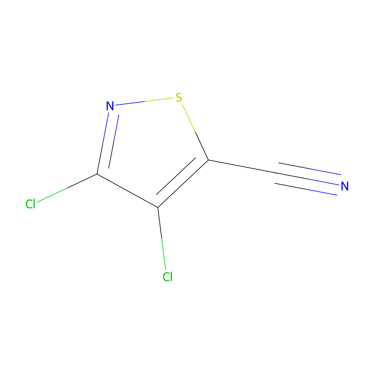 Dichloro-1,2-thiazole-5-carbonitrile molecular structure, CAS 18480-52-9