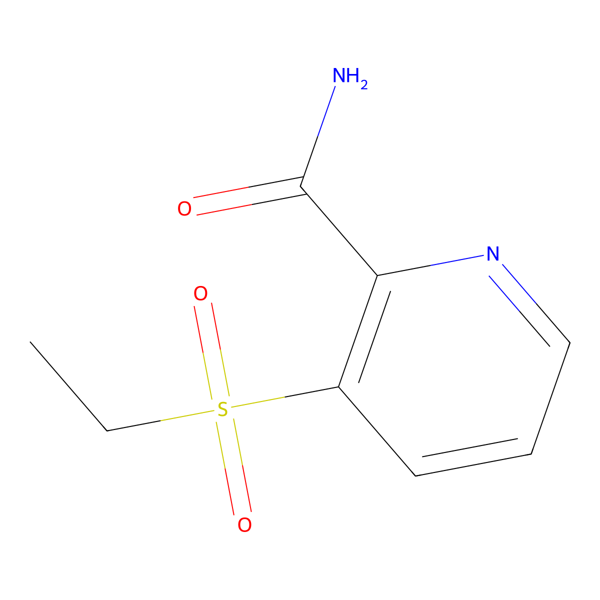 3-(Ethanesulfonyl)pyridine-2-carboxamide molecular structure, CAS 1848199-20-1