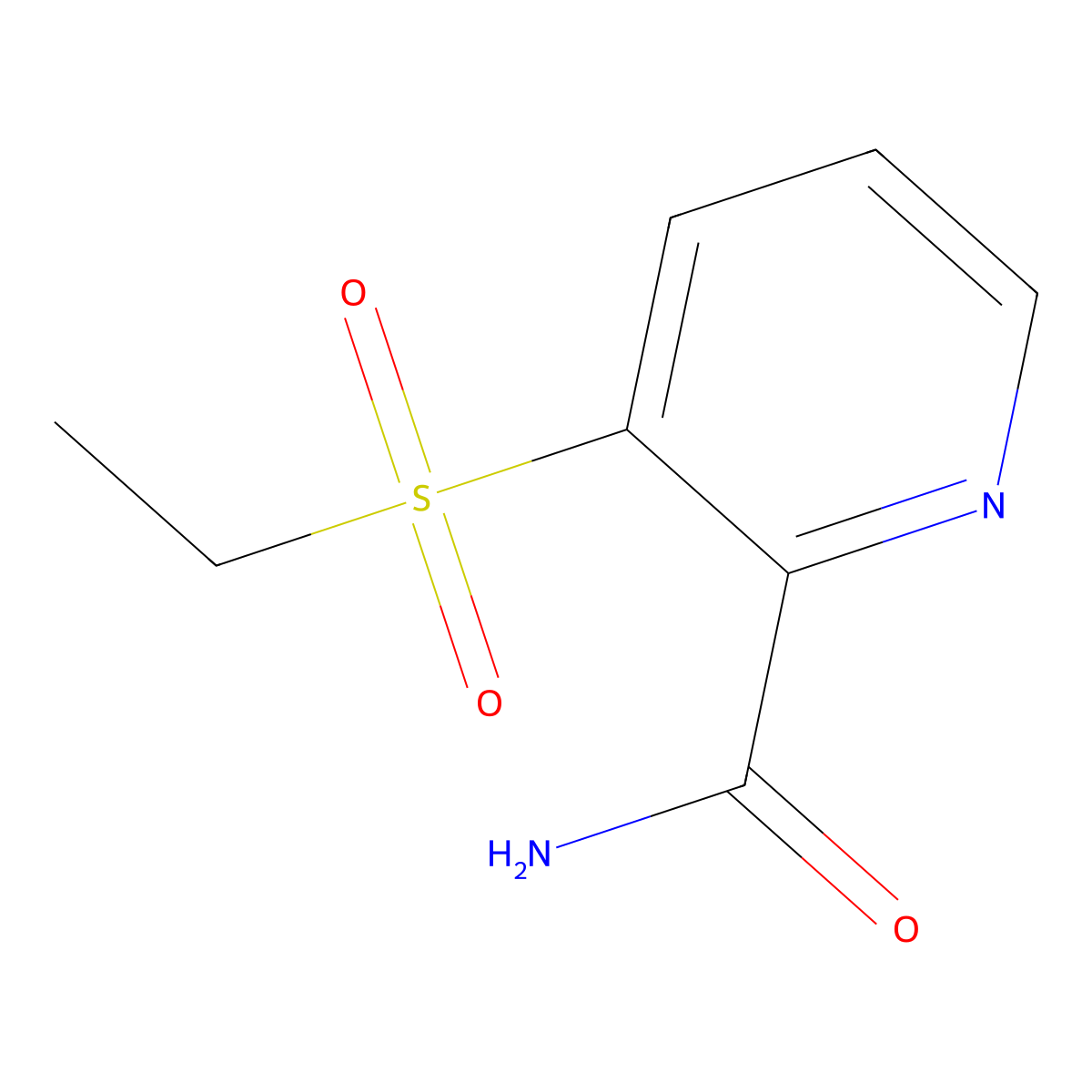 3-(Ethanesulfonyl)pyridine-2-carboxamide molecular structure, CAS 1848199-20-1